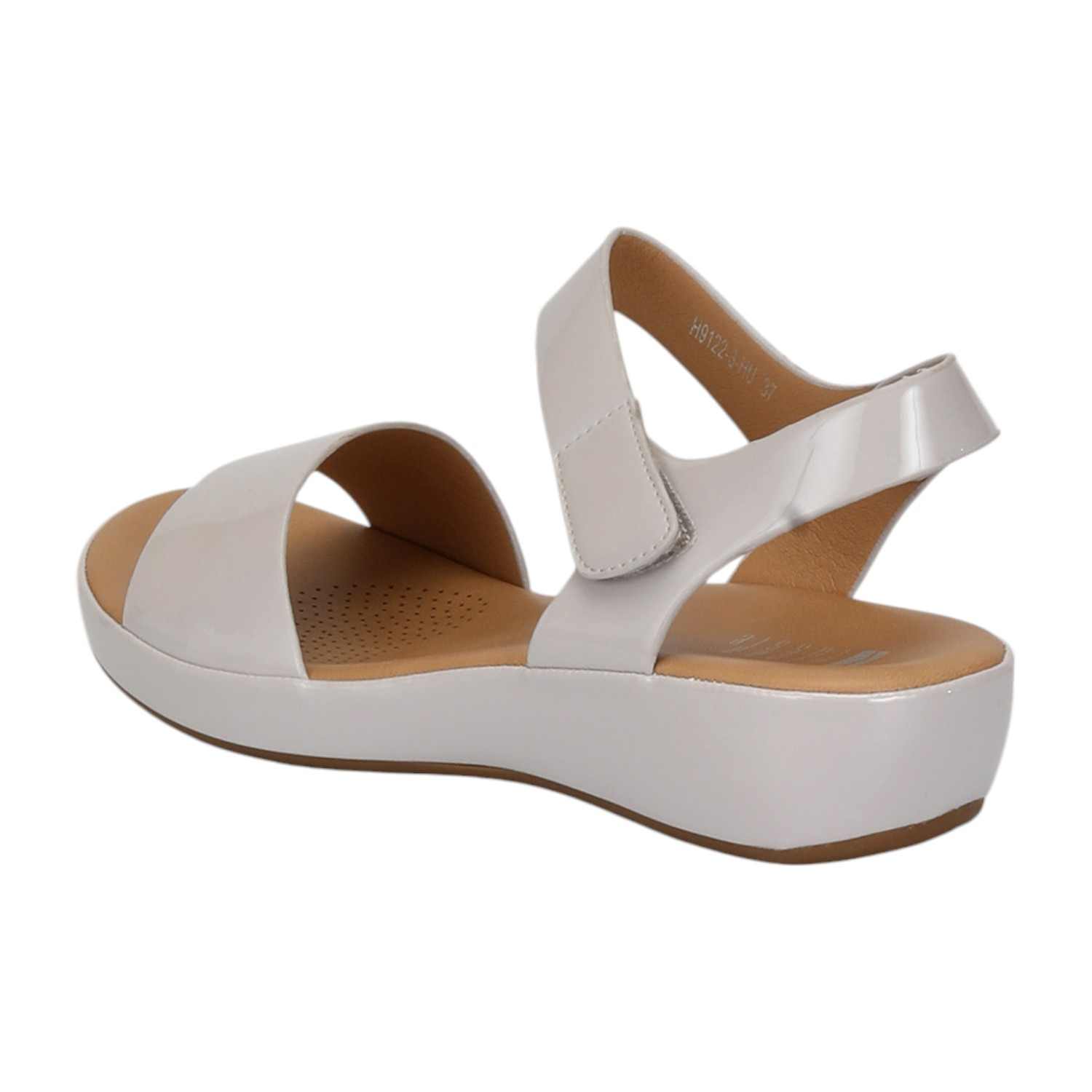 Women Grey Sandals with Velcro Fastening