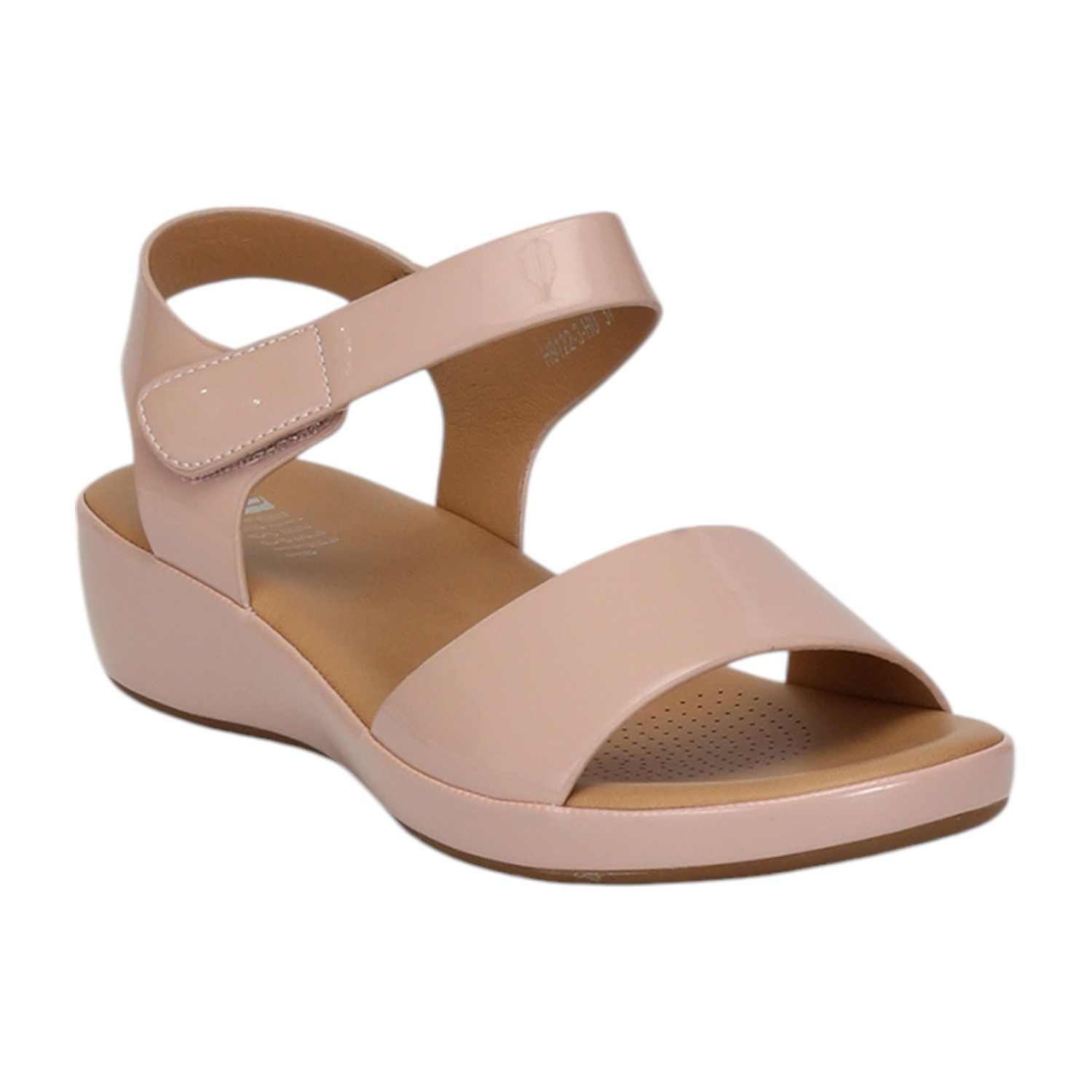 Women Peach Sandals with Velcro Fastening