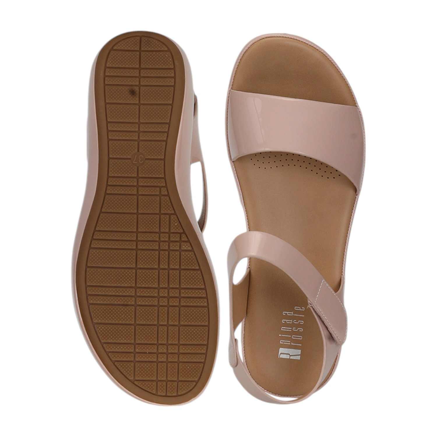 Women Peach Sandals with Velcro Fastening