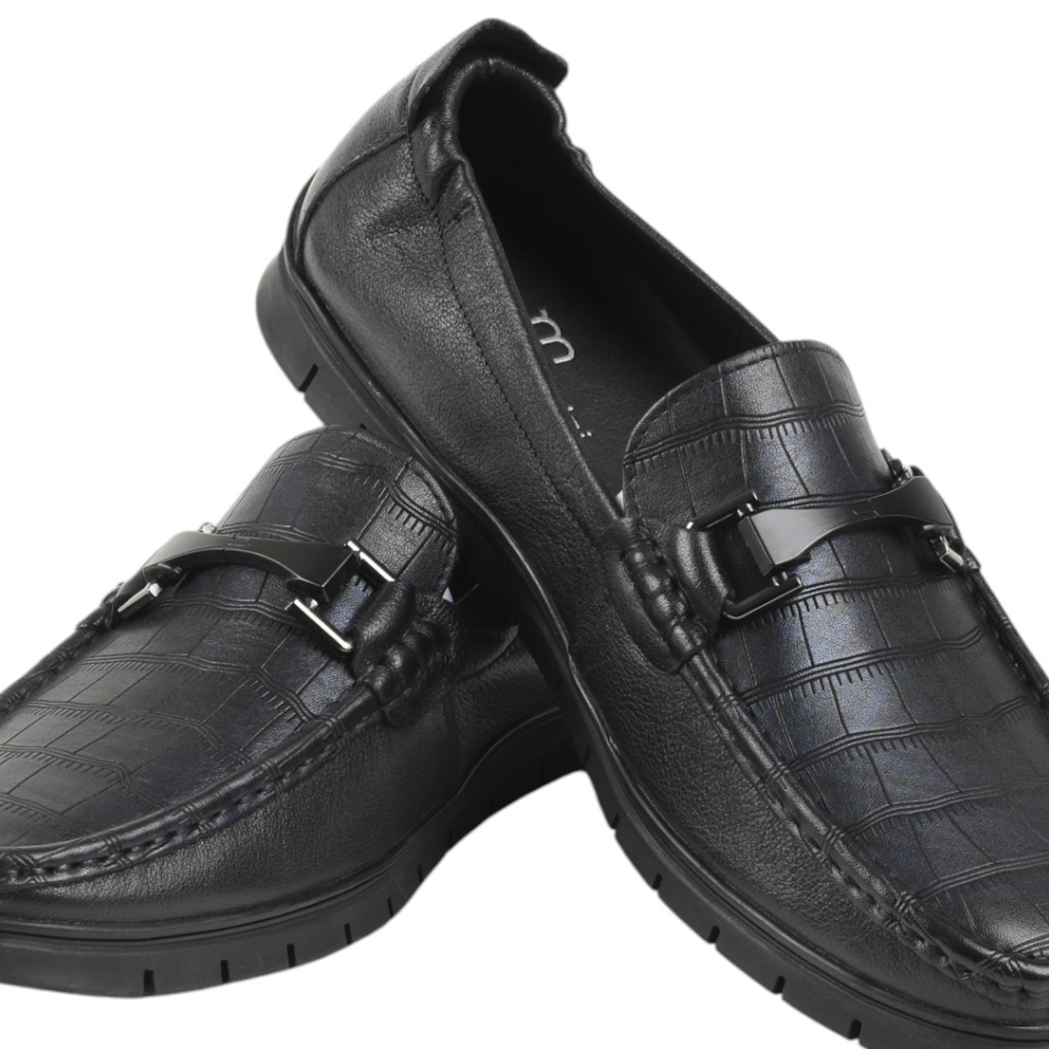 Men Black/Blue Casual Shoes  Slip On