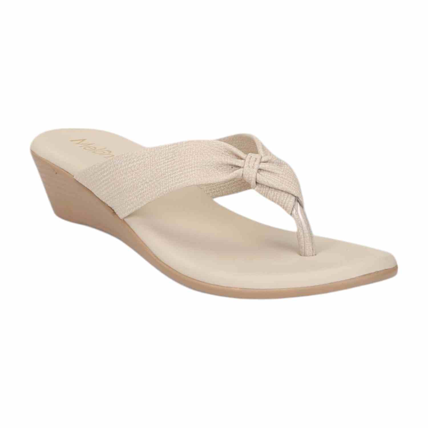 Women Thong Beige Casual Heel