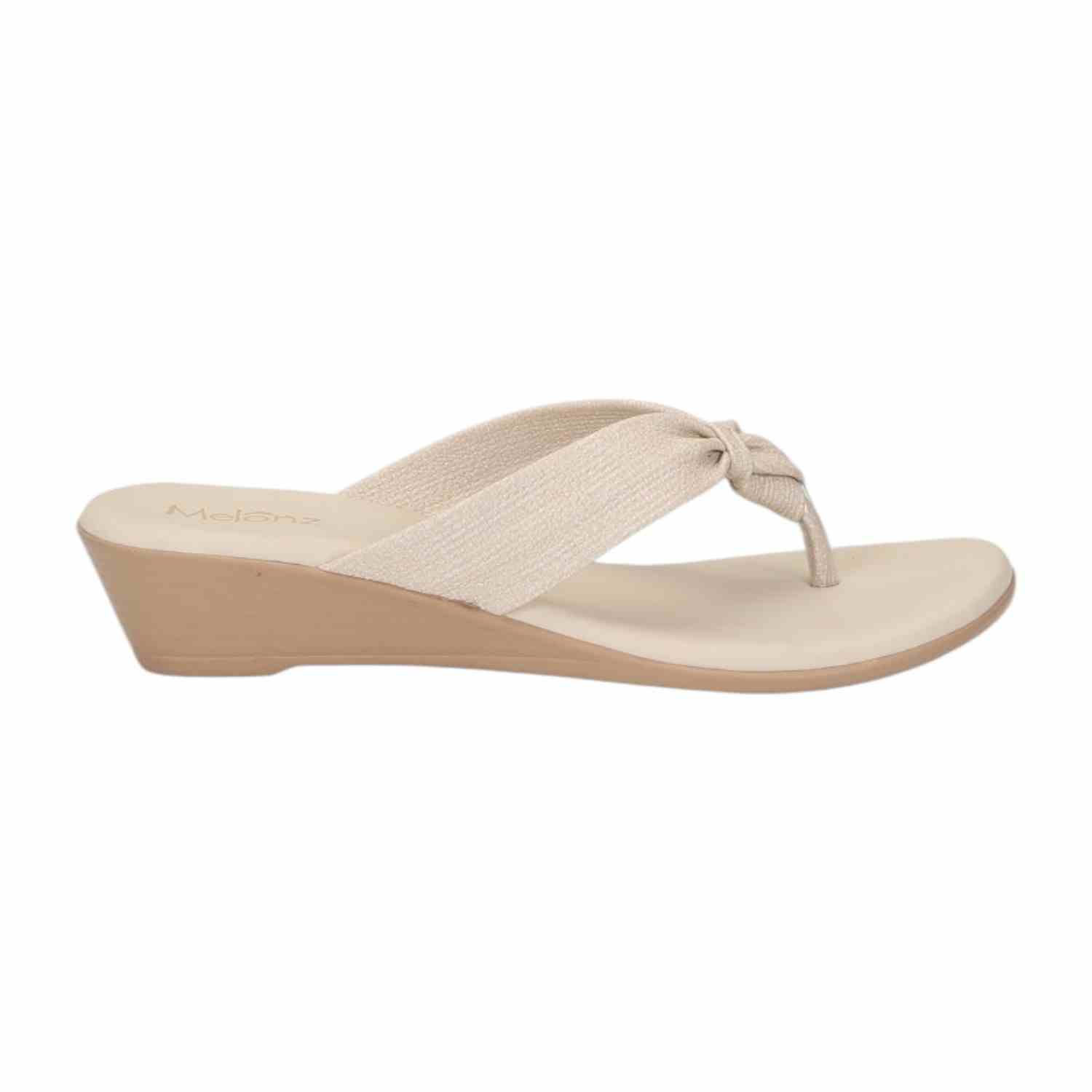 Women Thong Beige Casual Heel
