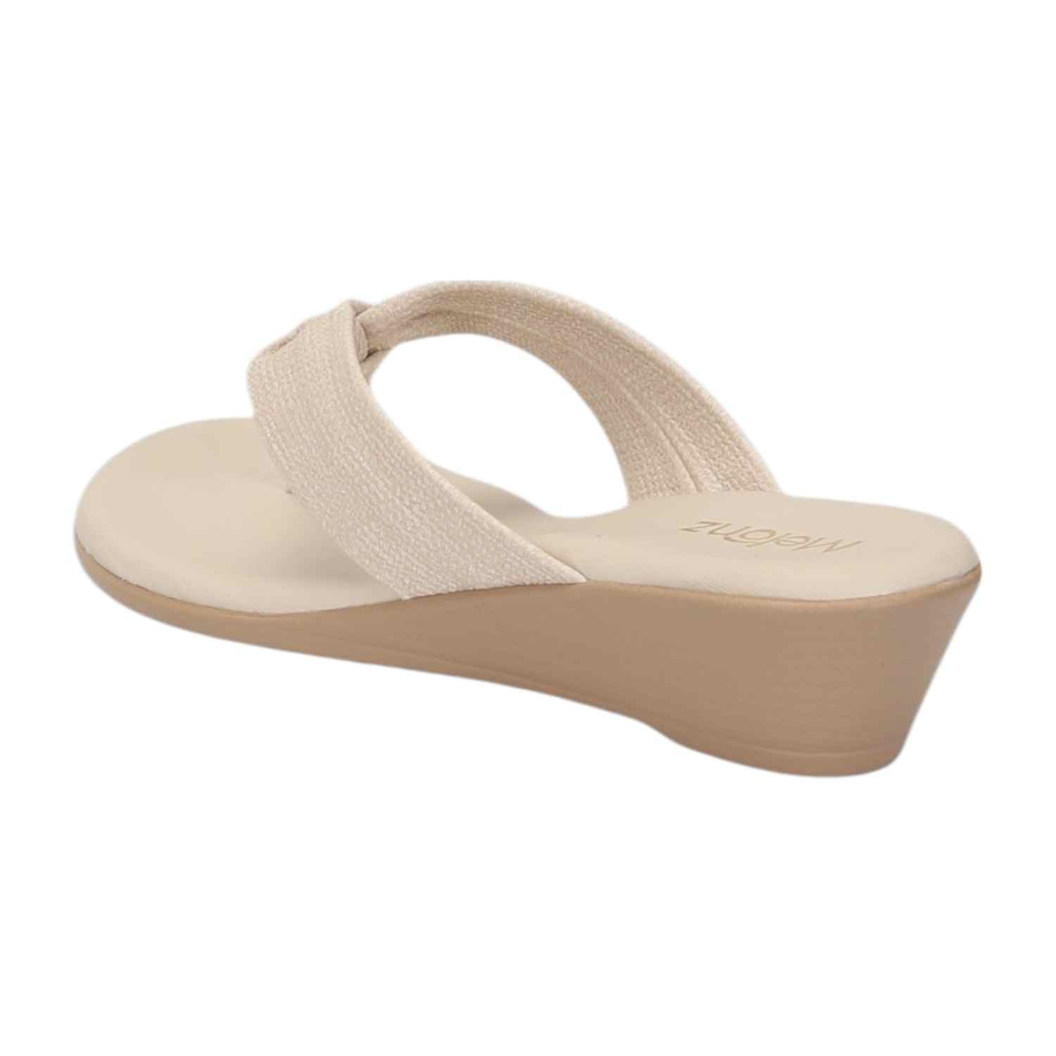 Women Thong Beige Casual Heel