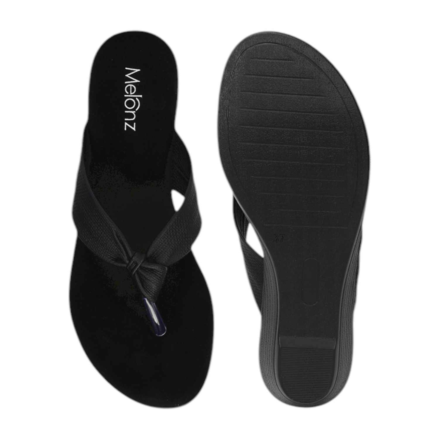 Women Thong Black Casual Heel