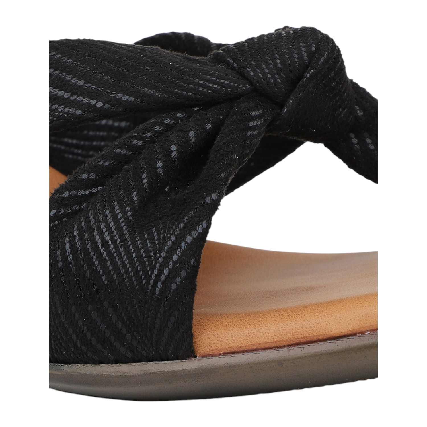 Women Black Knotted Strap Kitten Heels