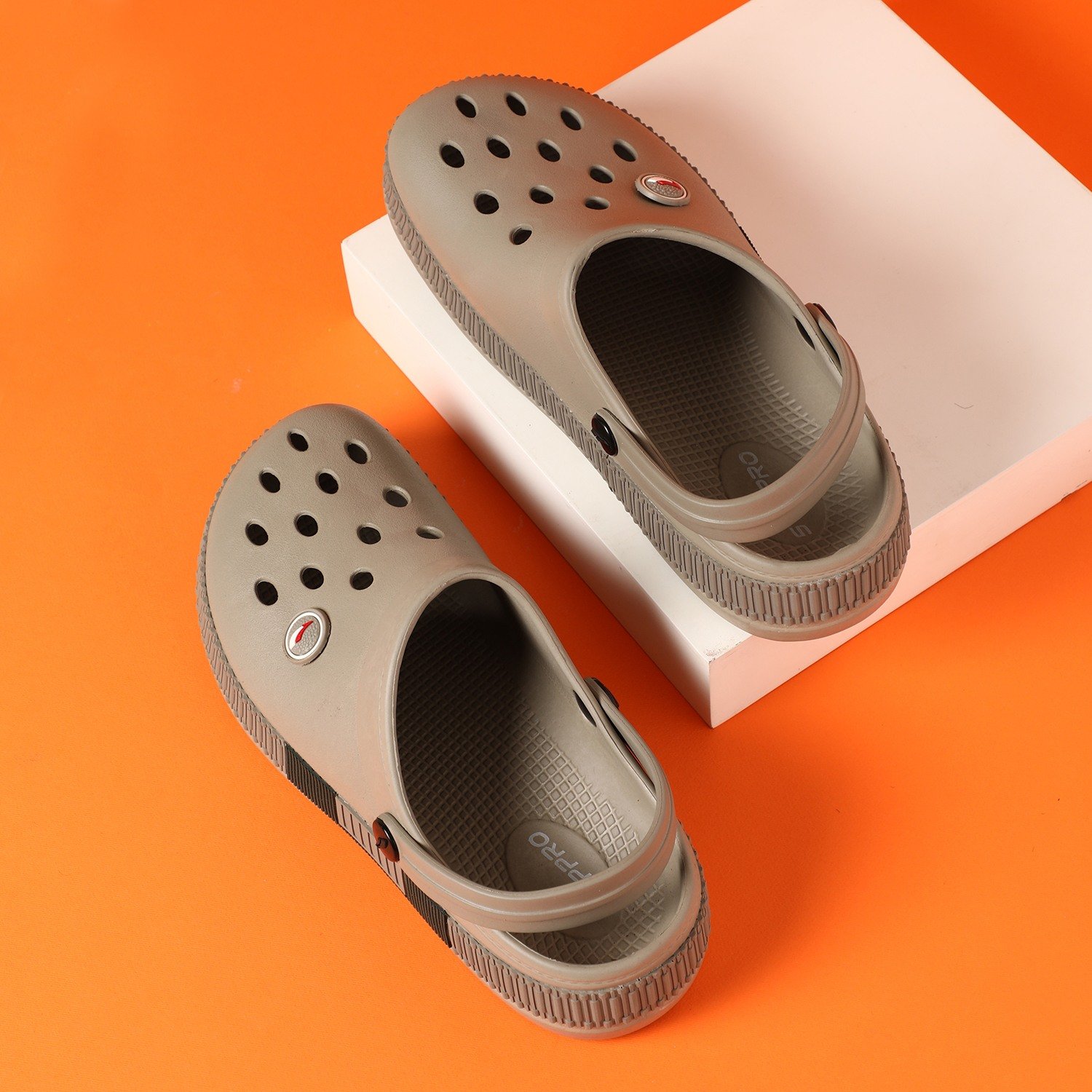 Men Beige Clogs