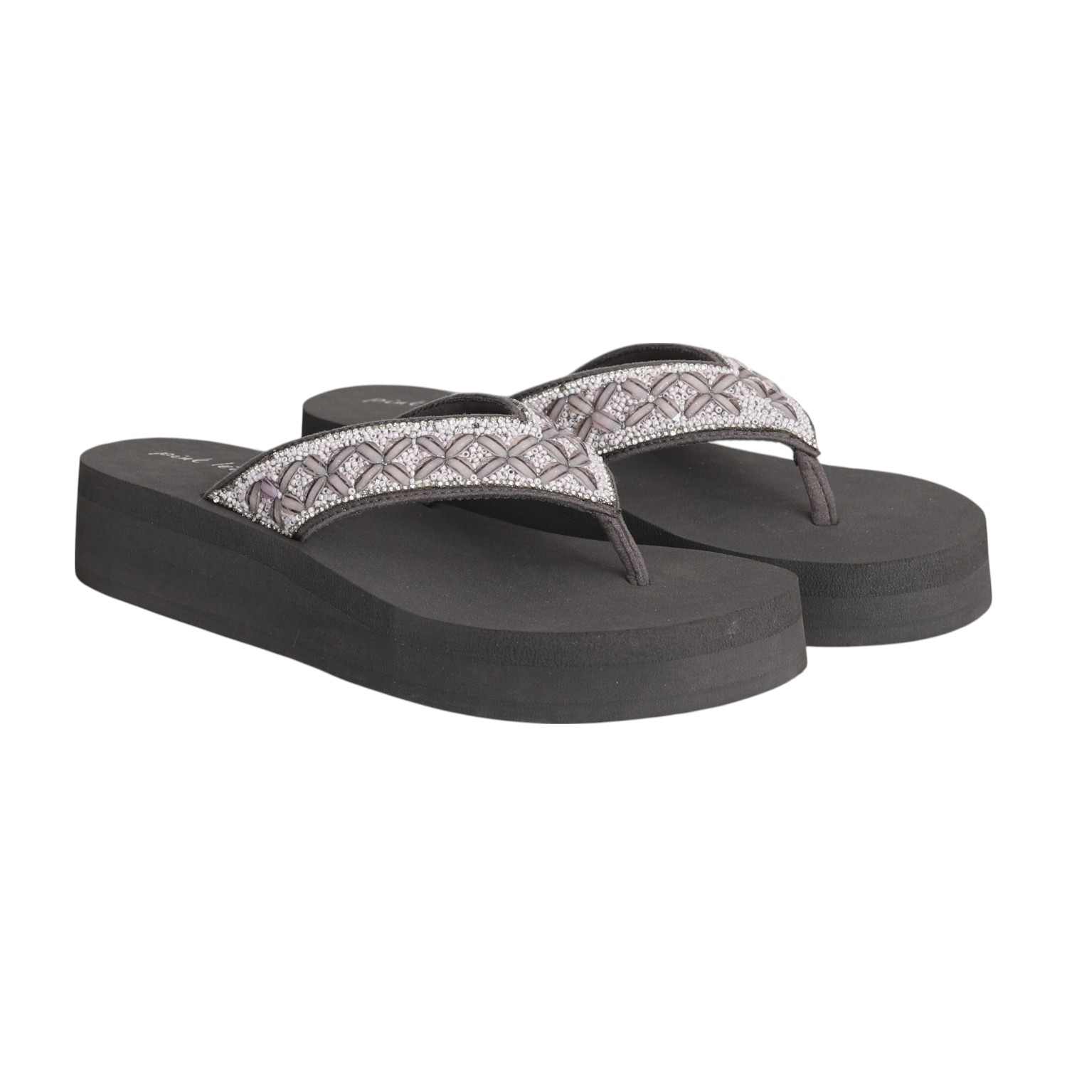 Women's Lunar Bloom Lace Beaded Platform Sandals