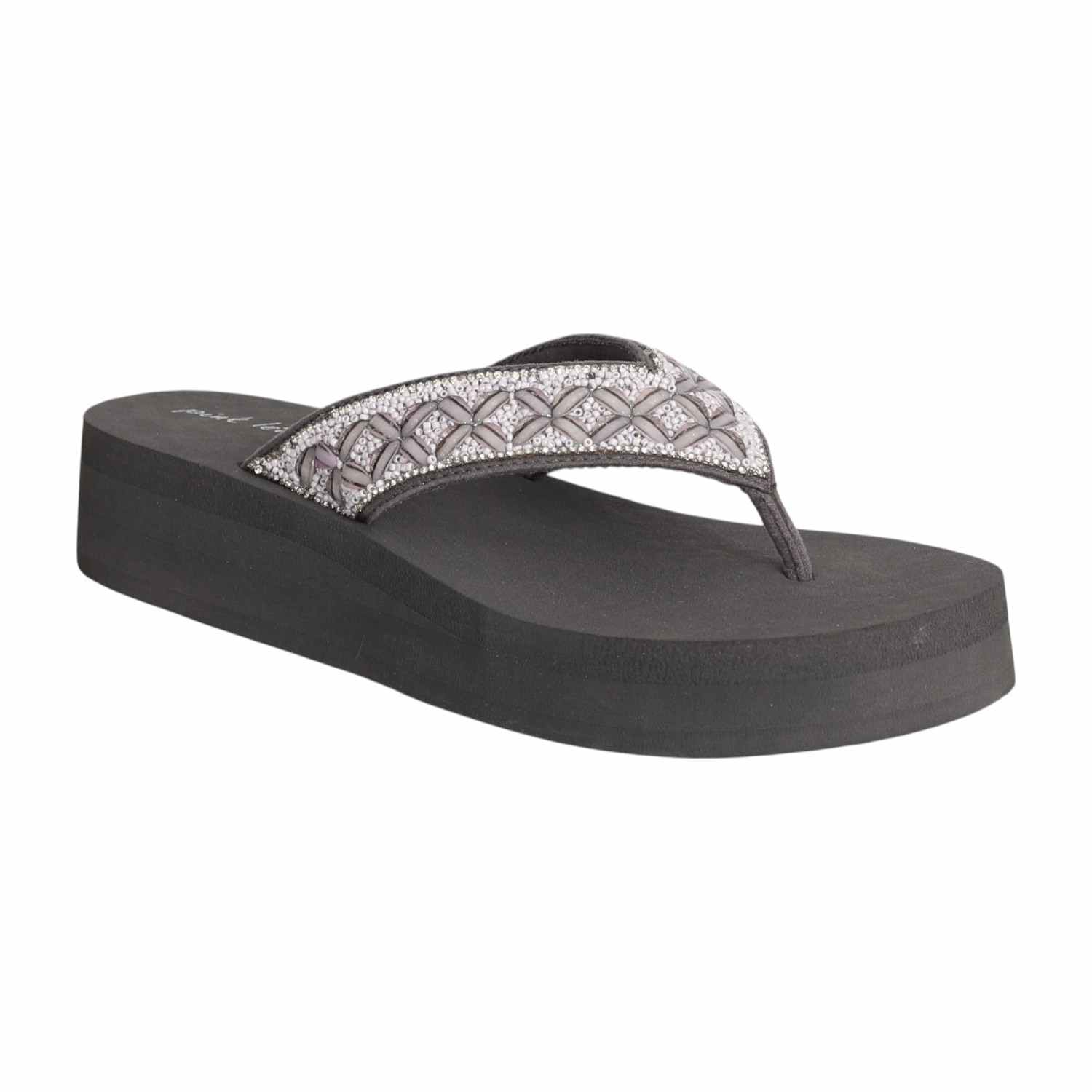 Women's Lunar Bloom Lace Beaded Platform Sandals