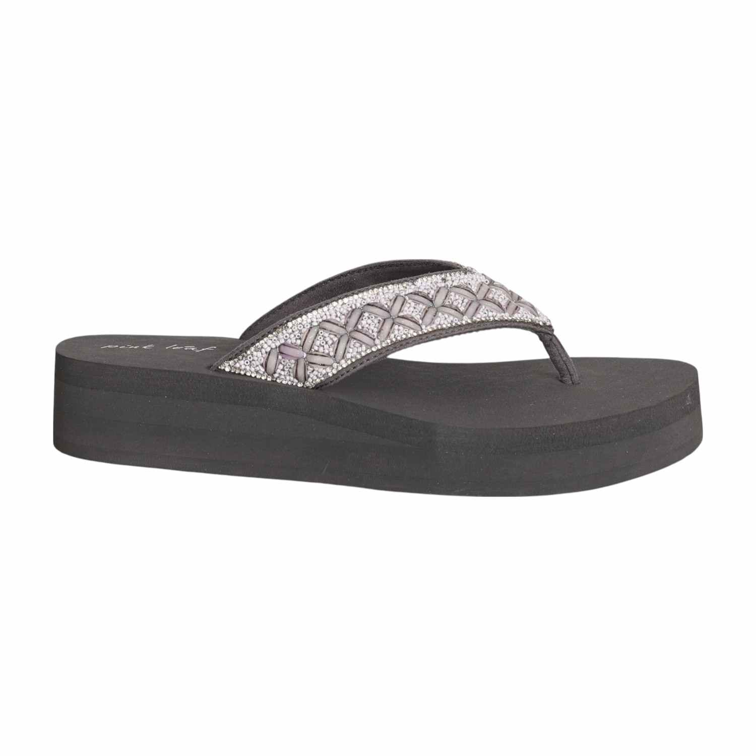 Women's Lunar Bloom Lace Beaded Platform Sandals