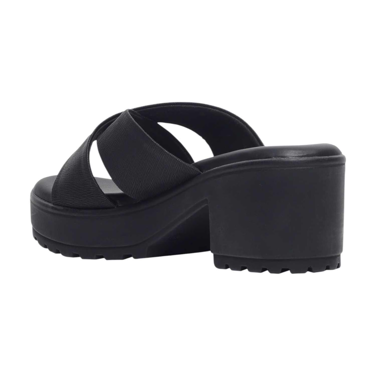 Monrow Alazne Black Platform Heels