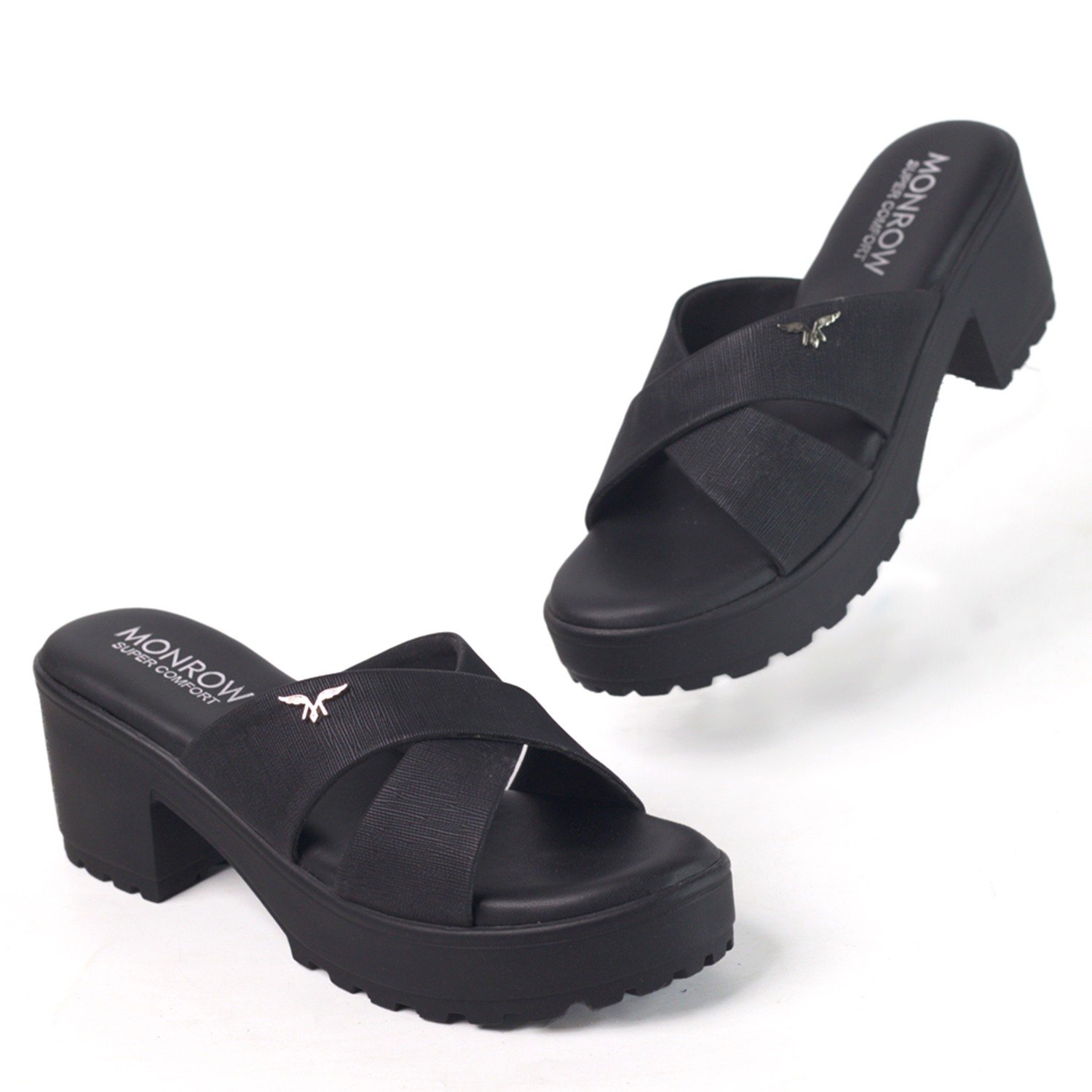 Monrow Alazne Black Platform Heels