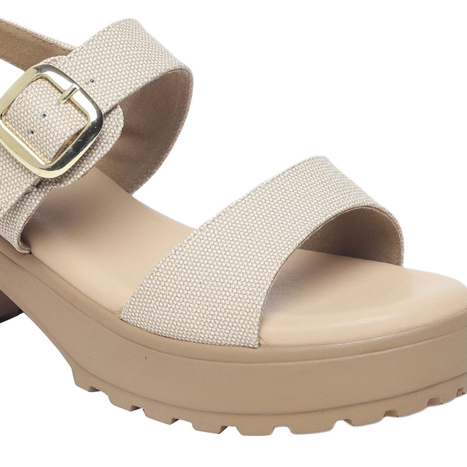Monrow Darya Beige Platform Heels