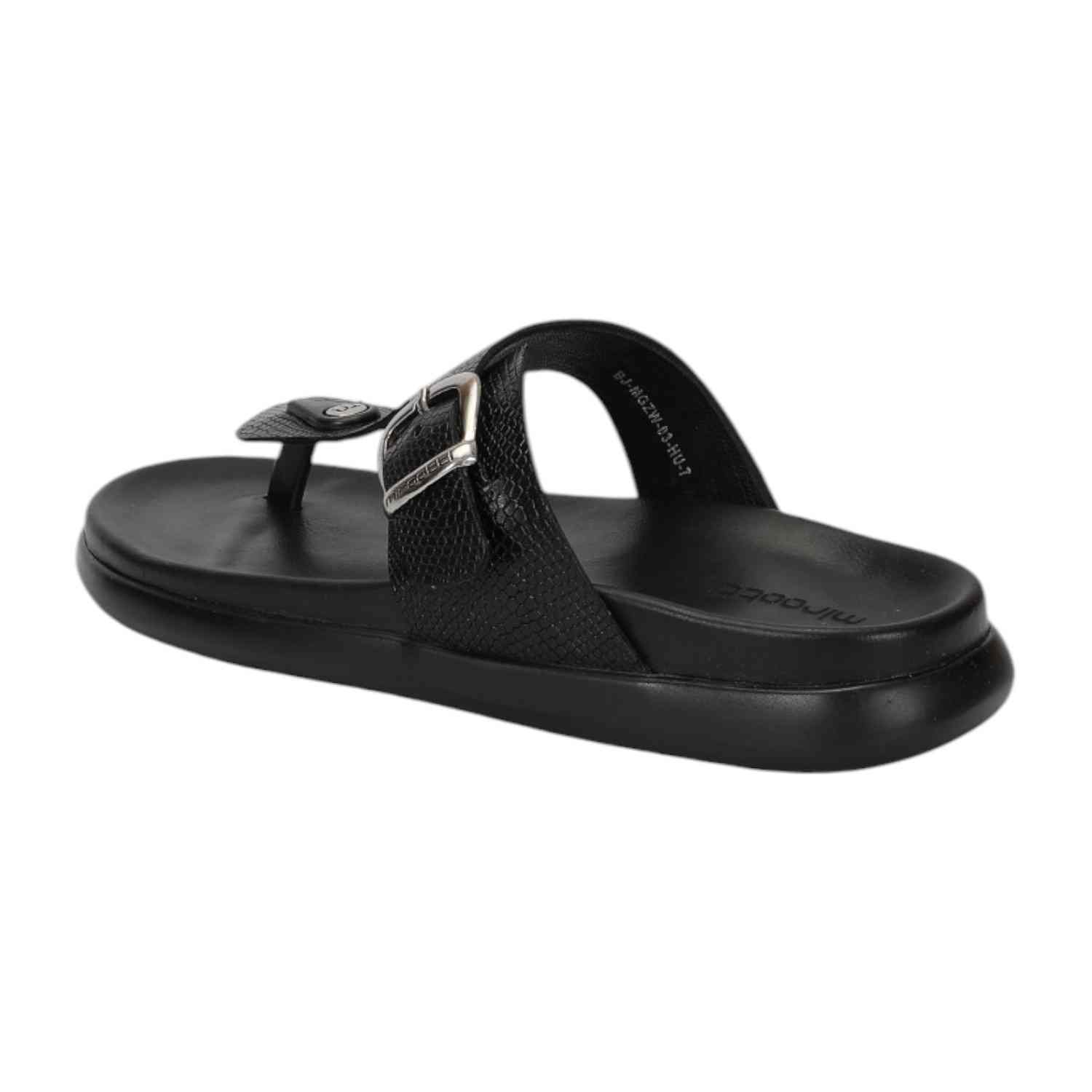 Men Black Comfort chappals