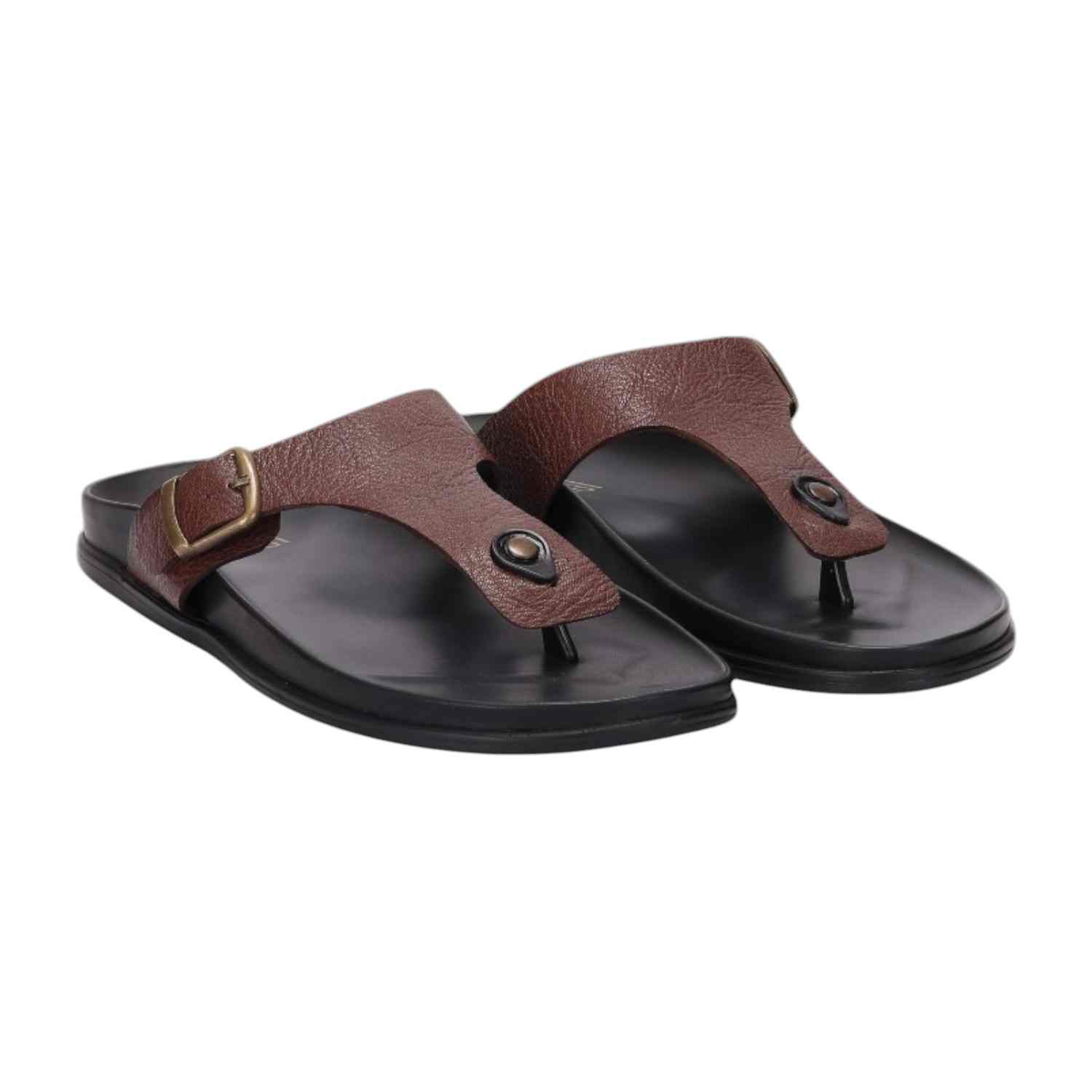 Men Brown Comfort Thongs