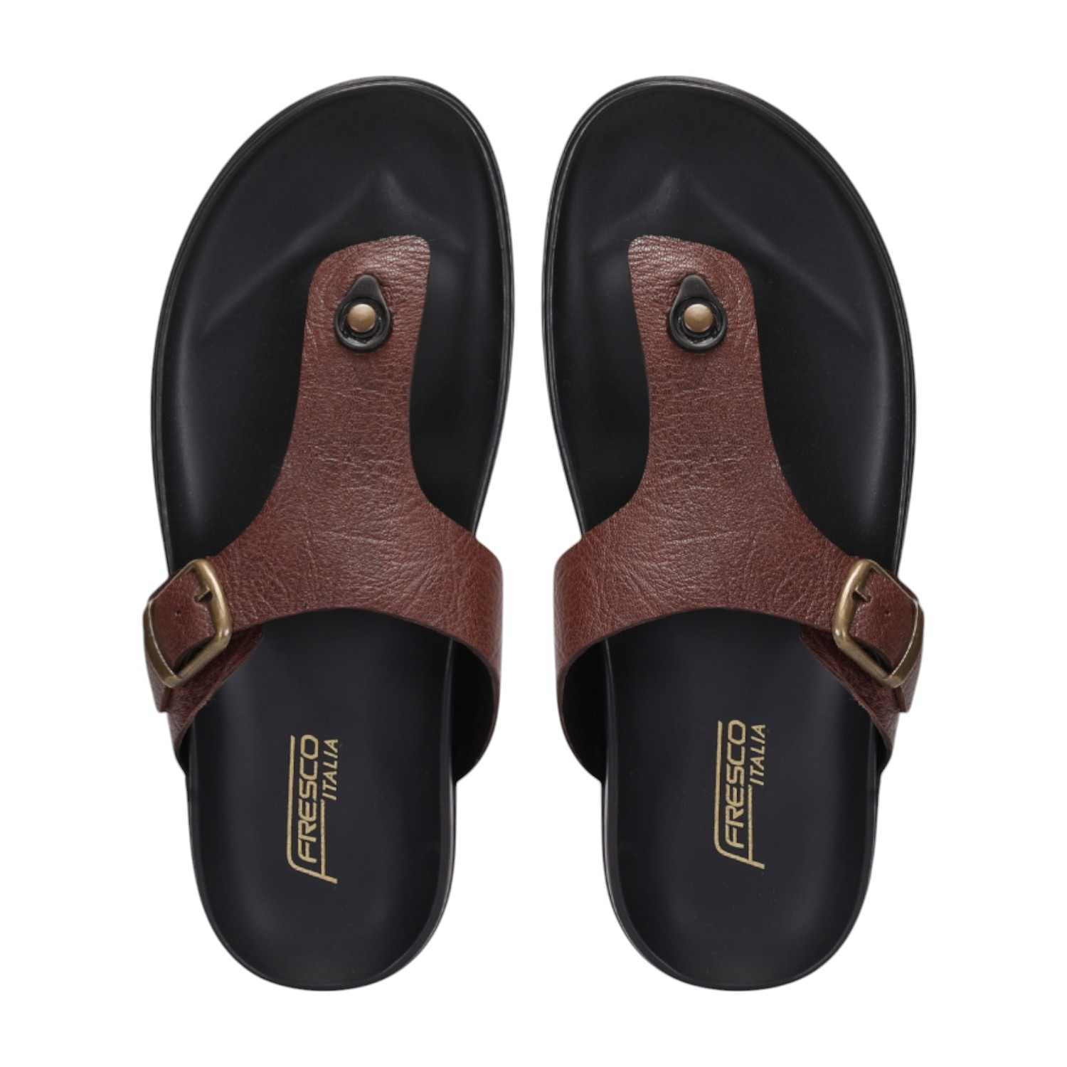 Men Brown Comfort Thongs