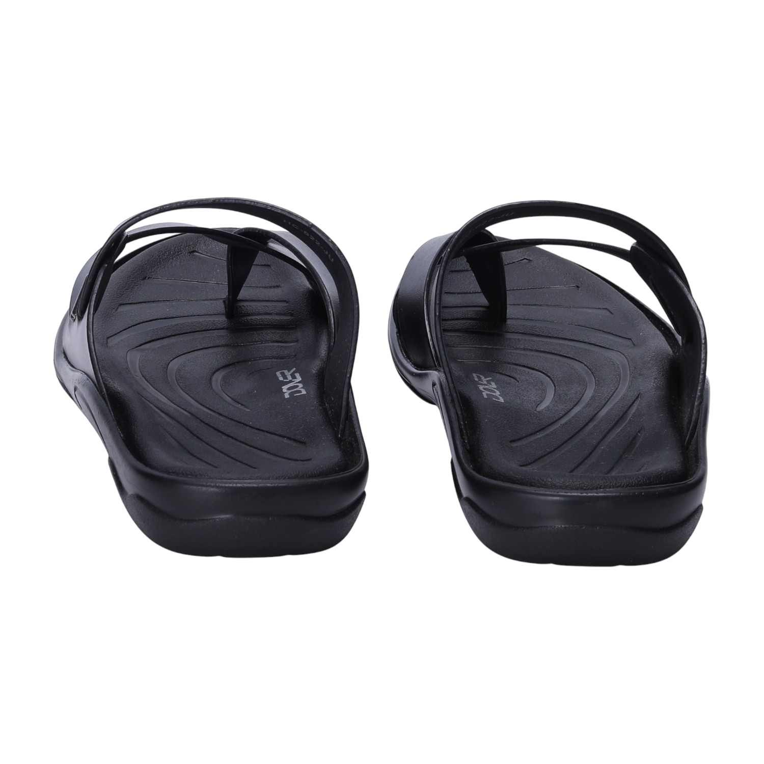 Men Black Comfort Chappals