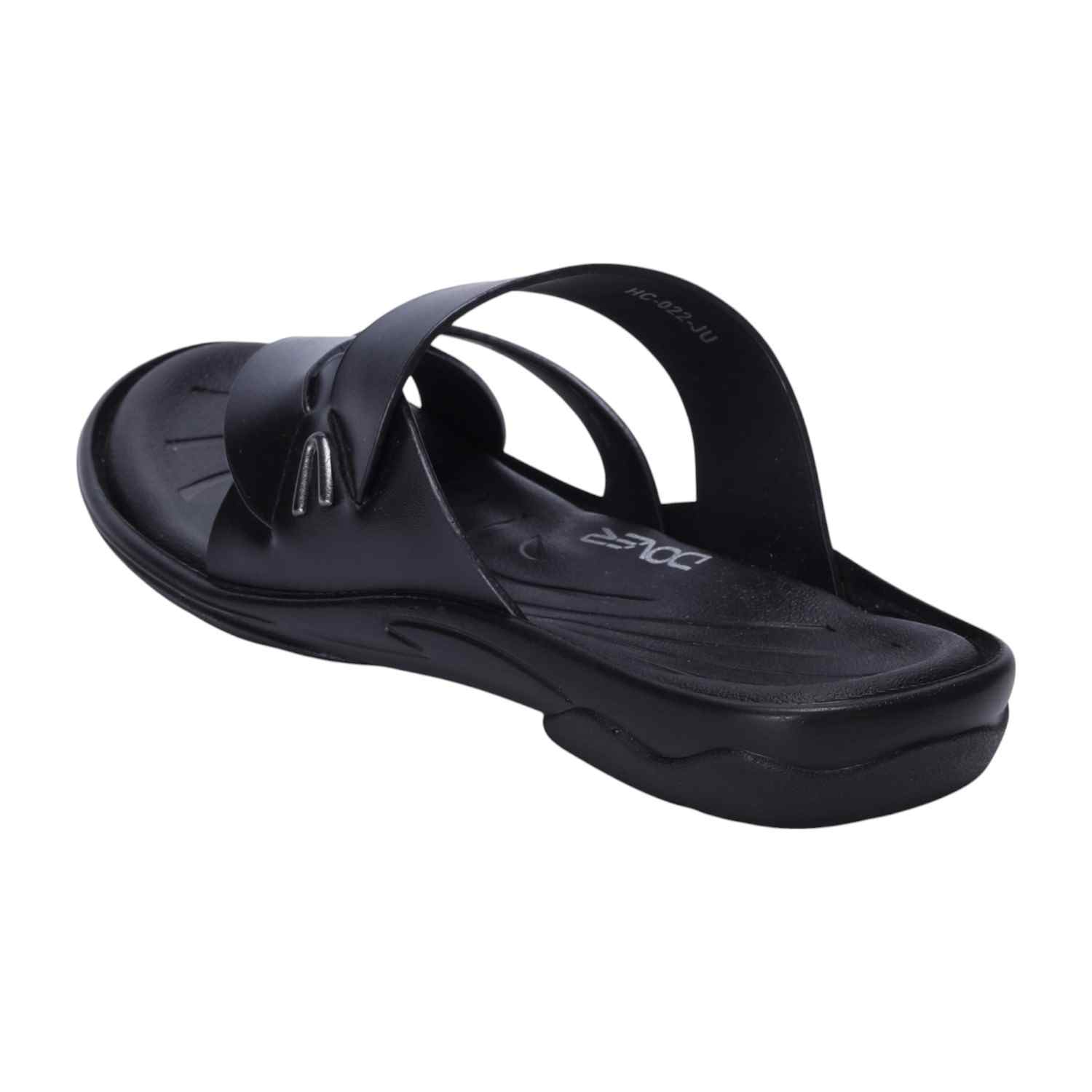 Men Black Comfort Chappals