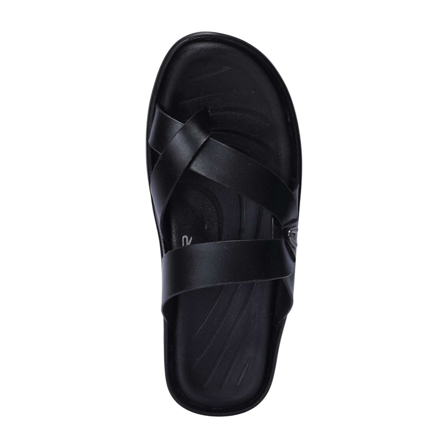 Men Black Comfort Chappals