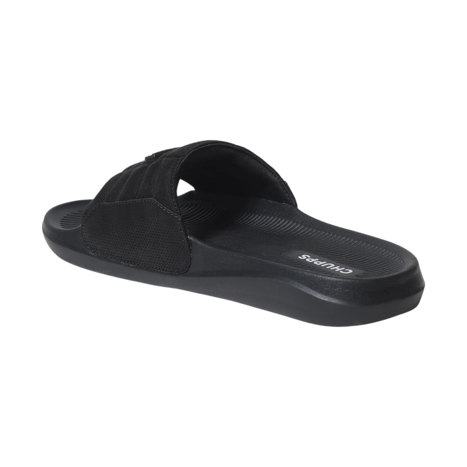 Men Black PU Slider