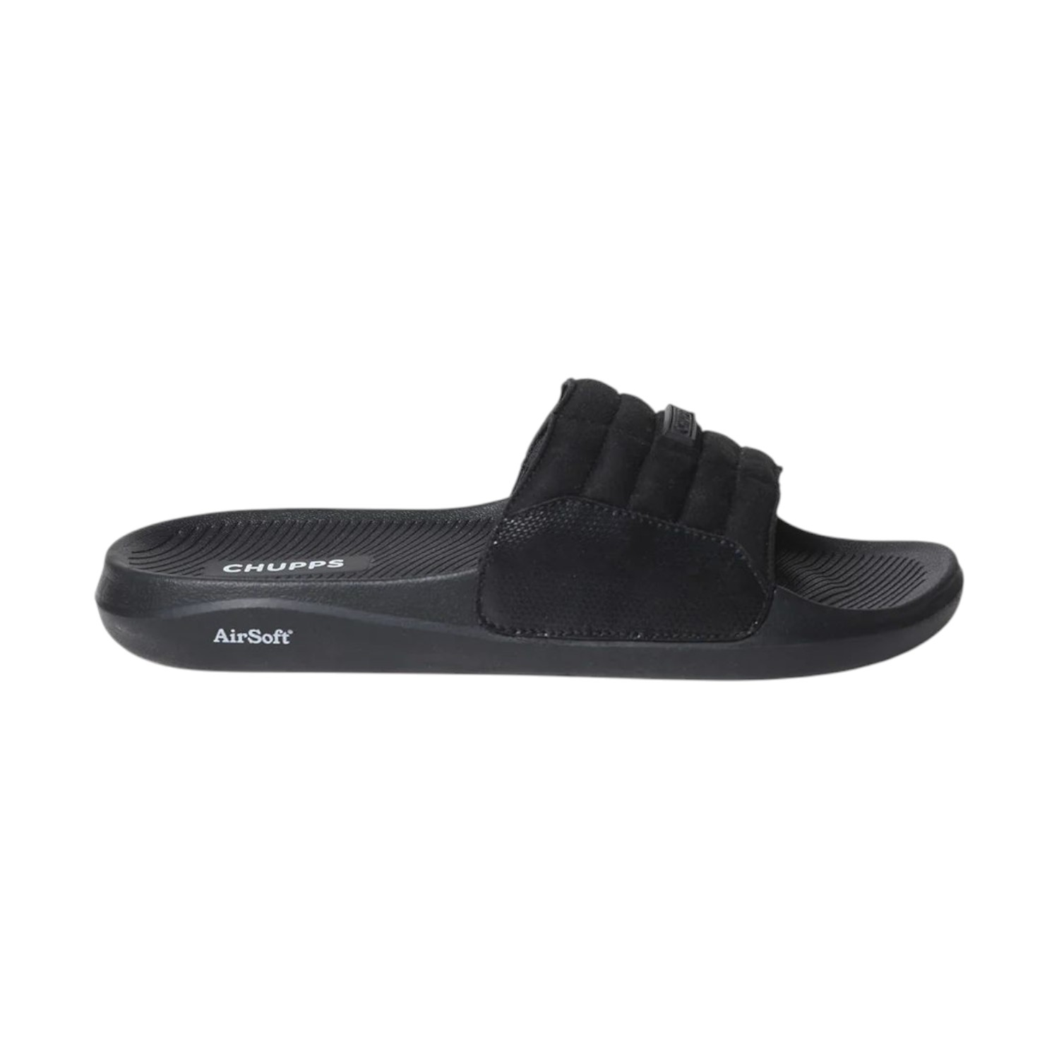 Men Black PU Slider