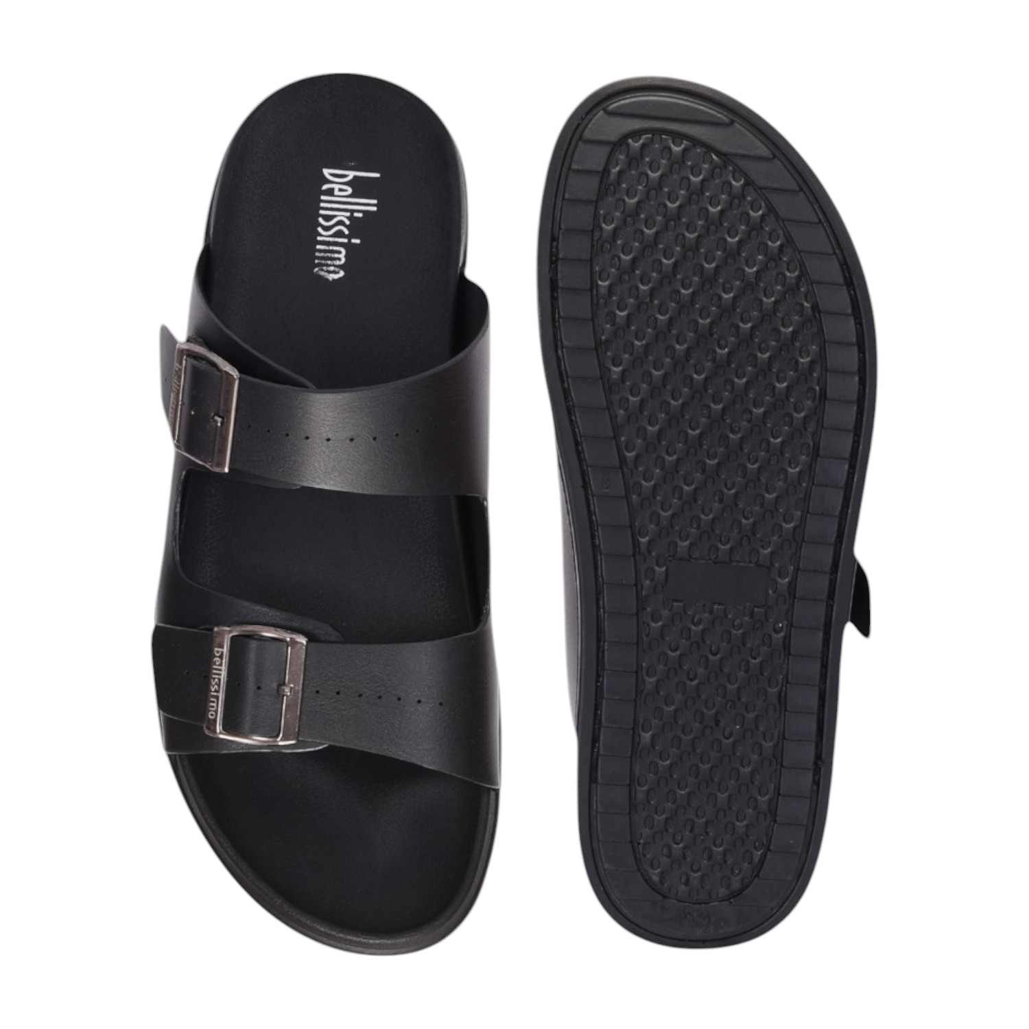 Men Black Comfort Chappal