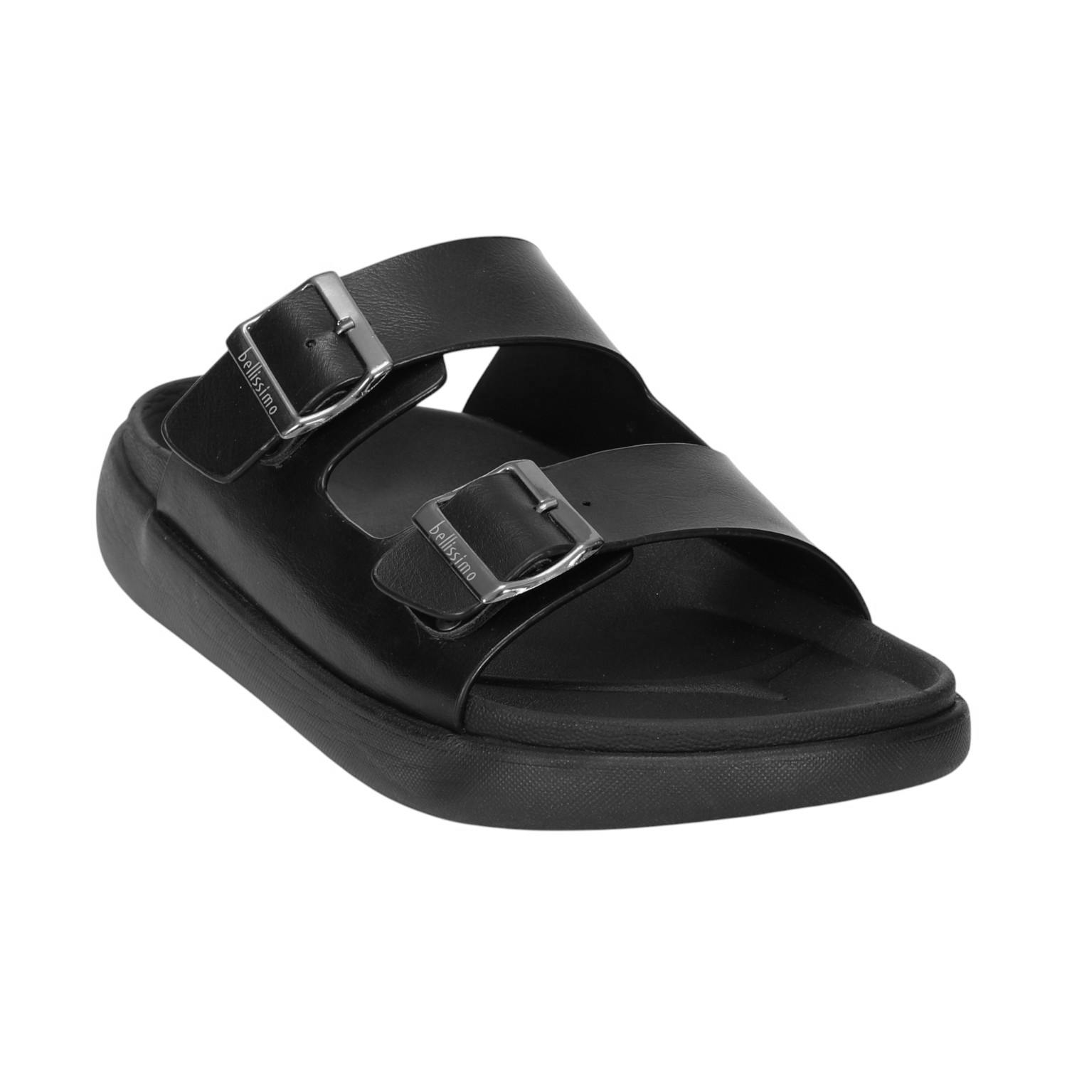 Men Black Comfort Chappals