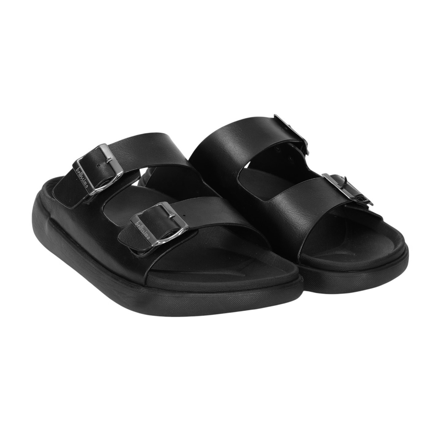 Men Black Comfort Chappals