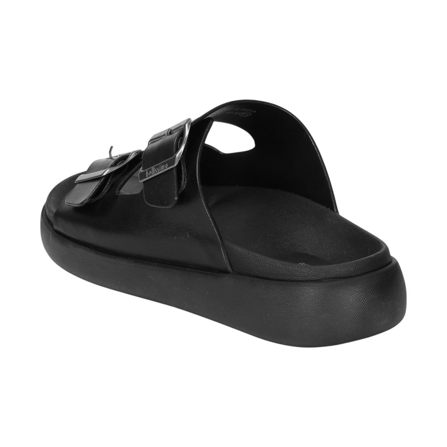 Men Black Comfort Chappals
