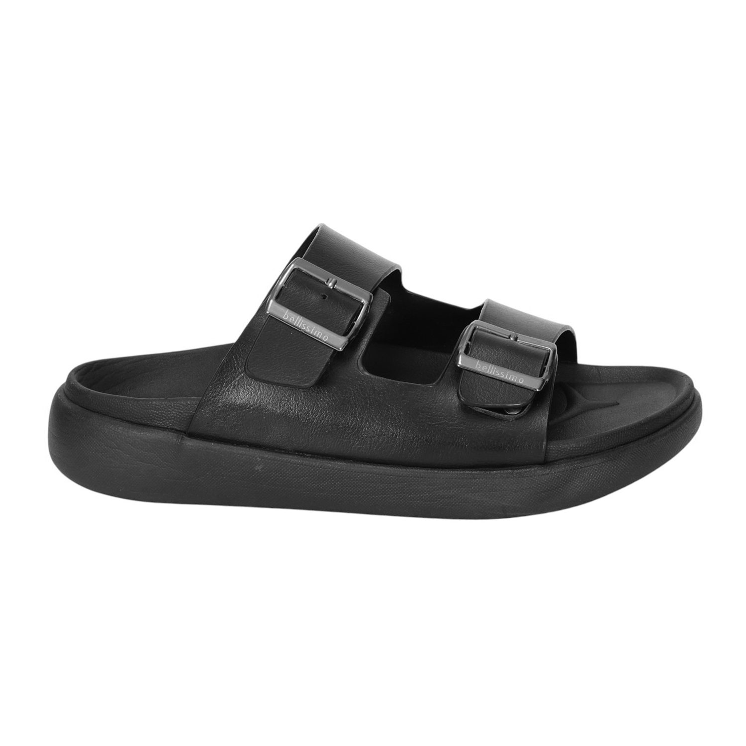 Men Black Comfort Chappals