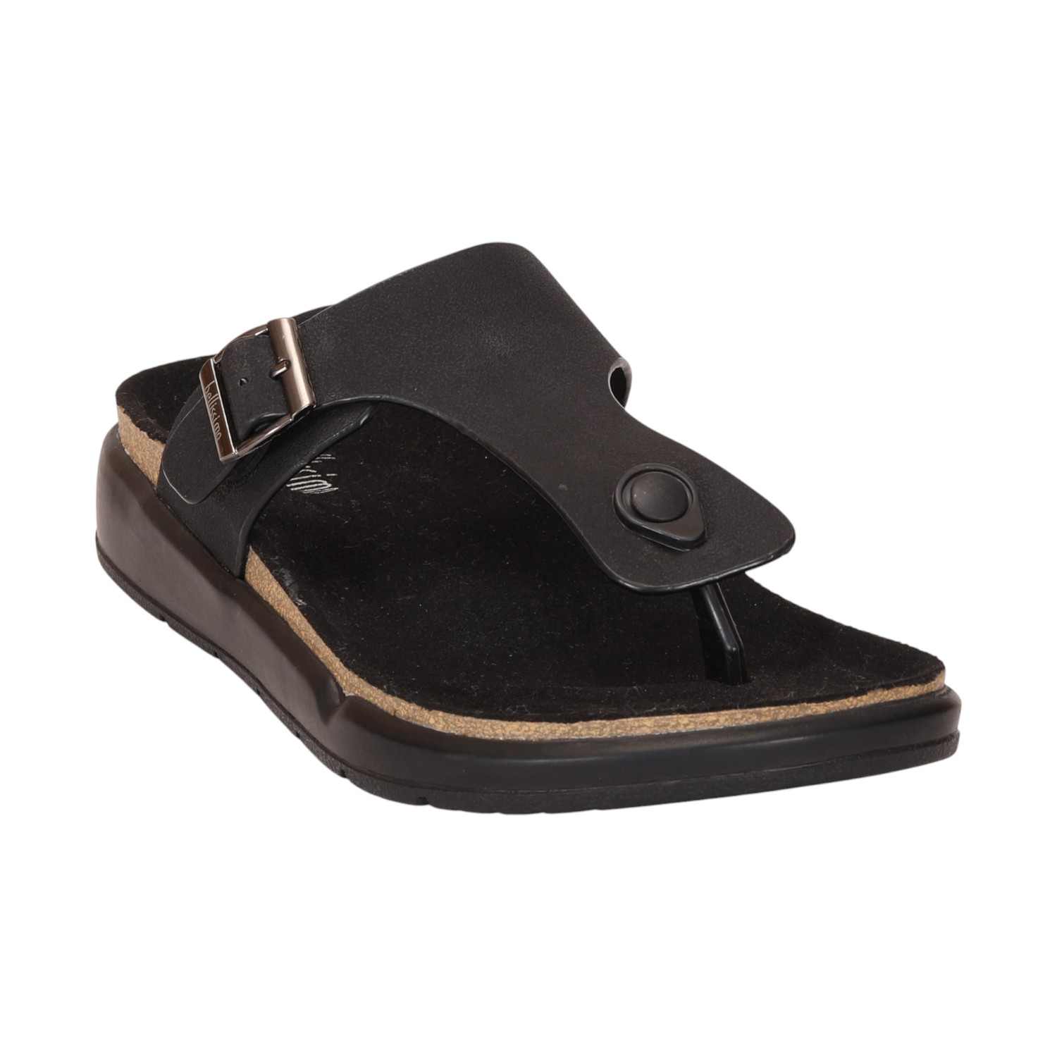 Men Black Comfort Thong