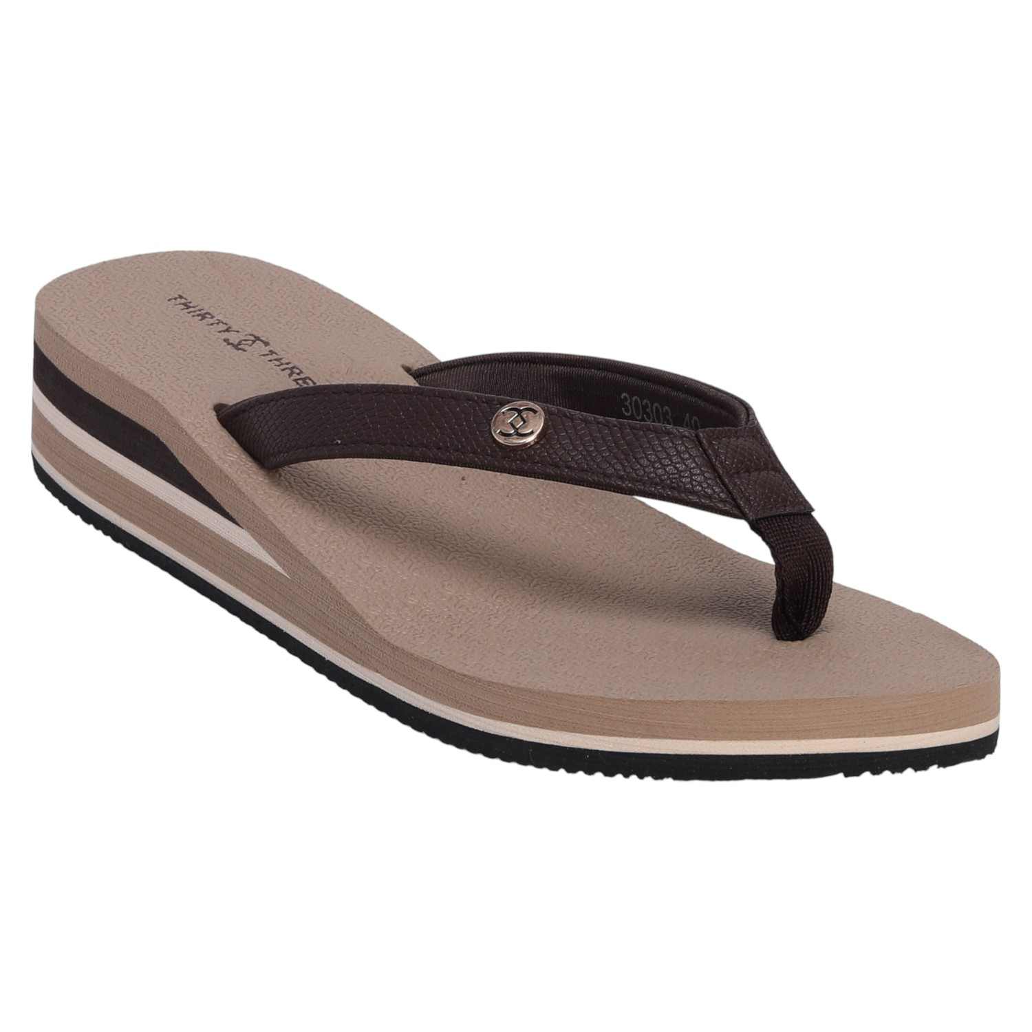 Beige Thongs for Women