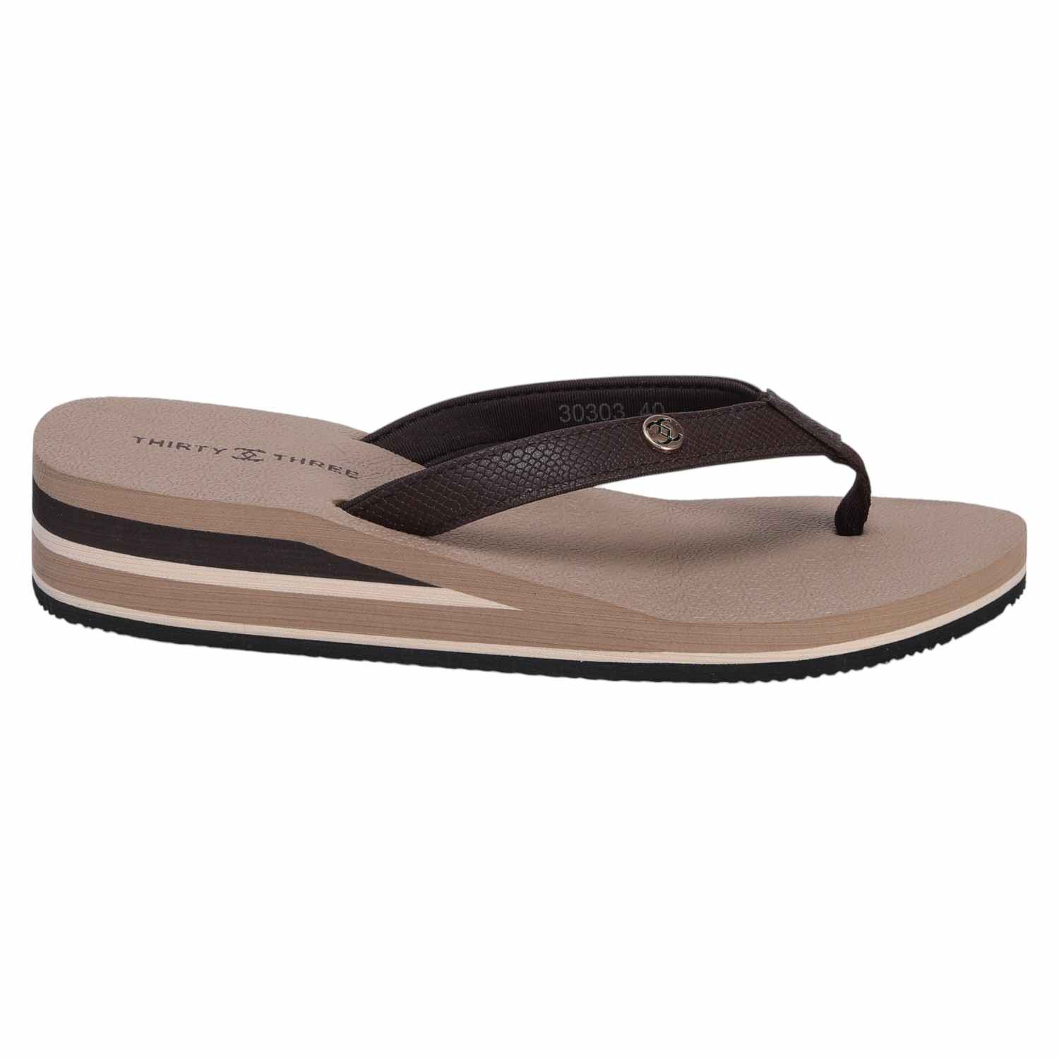 Beige Thongs for Women