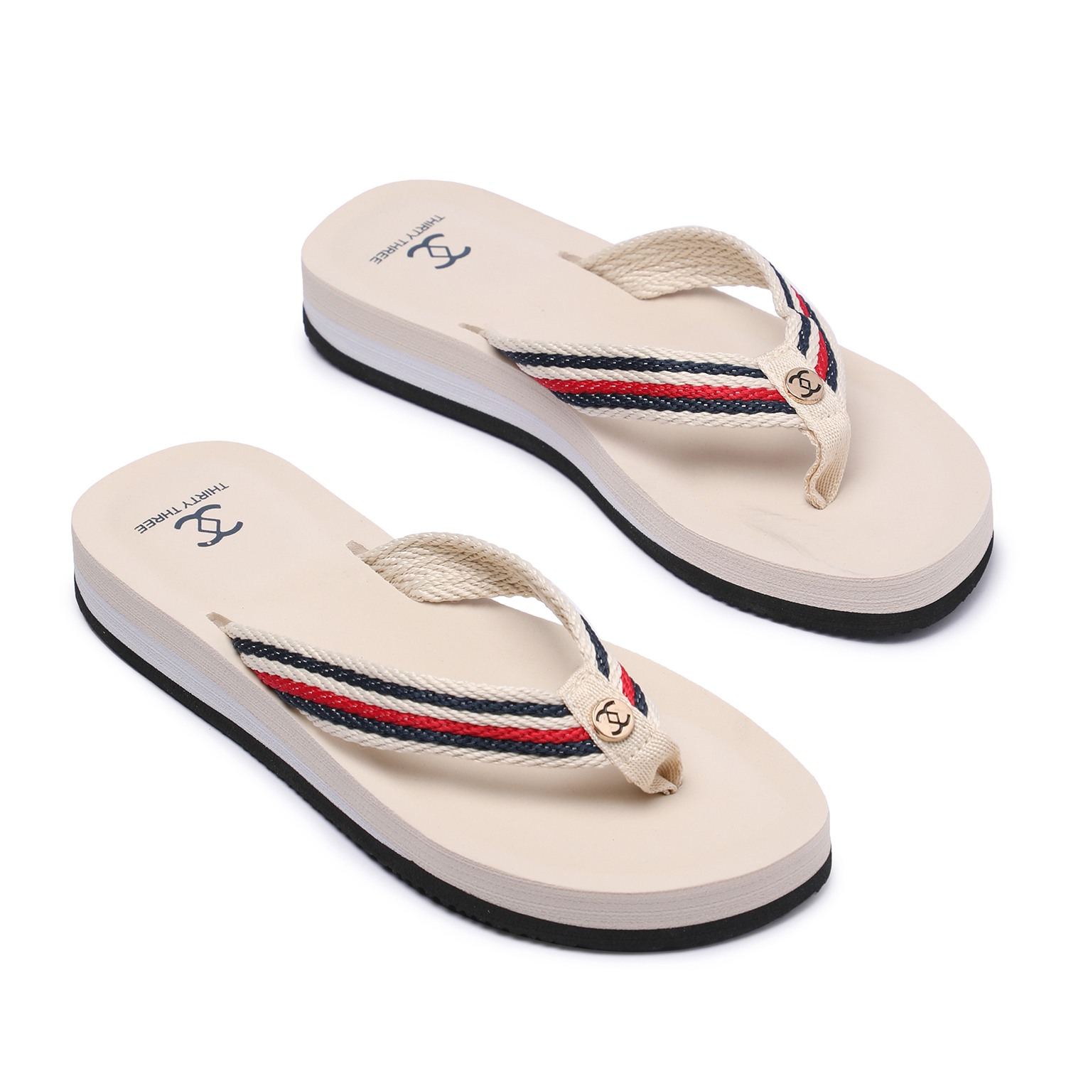 Beige Flipflops for Women