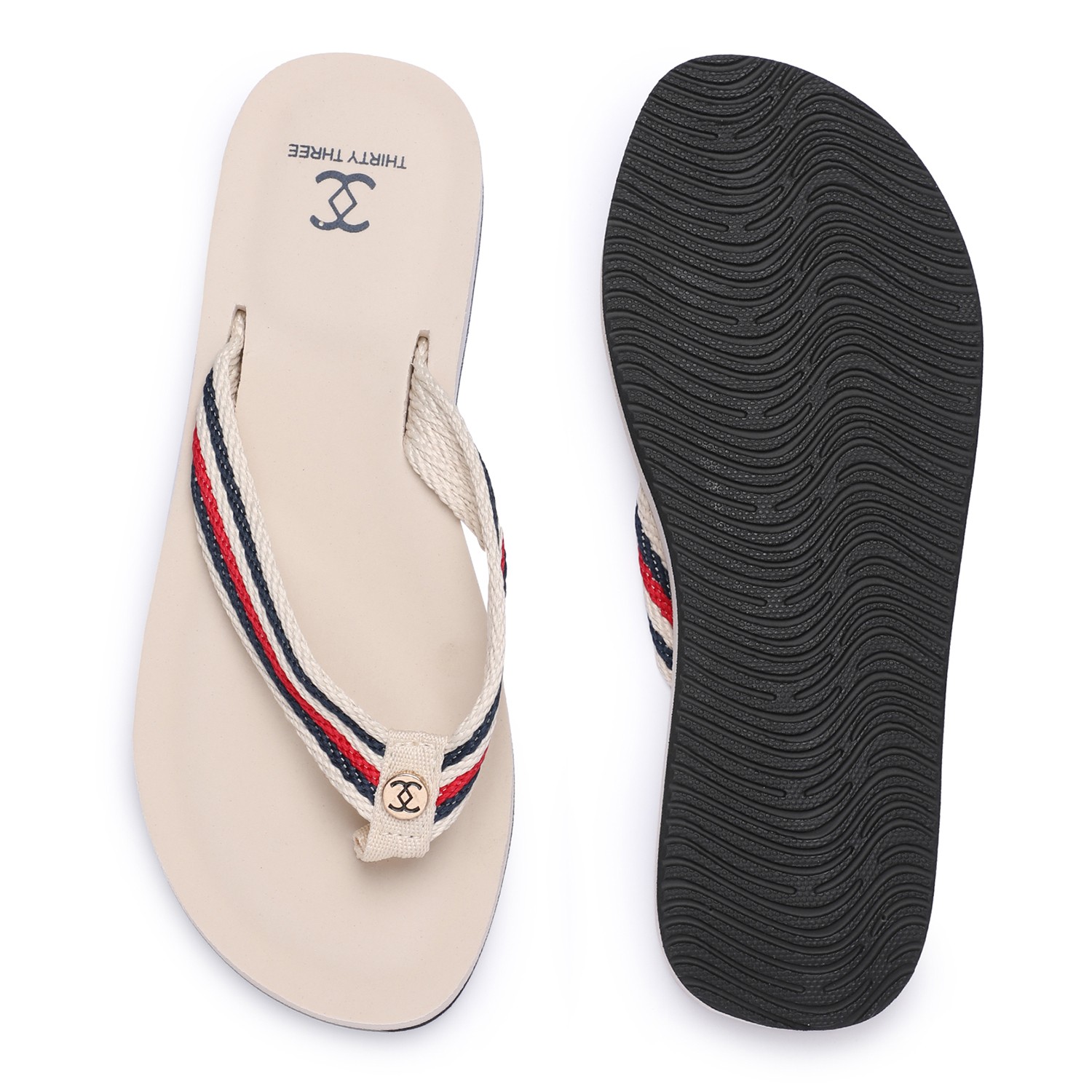 Beige Flipflops for Women