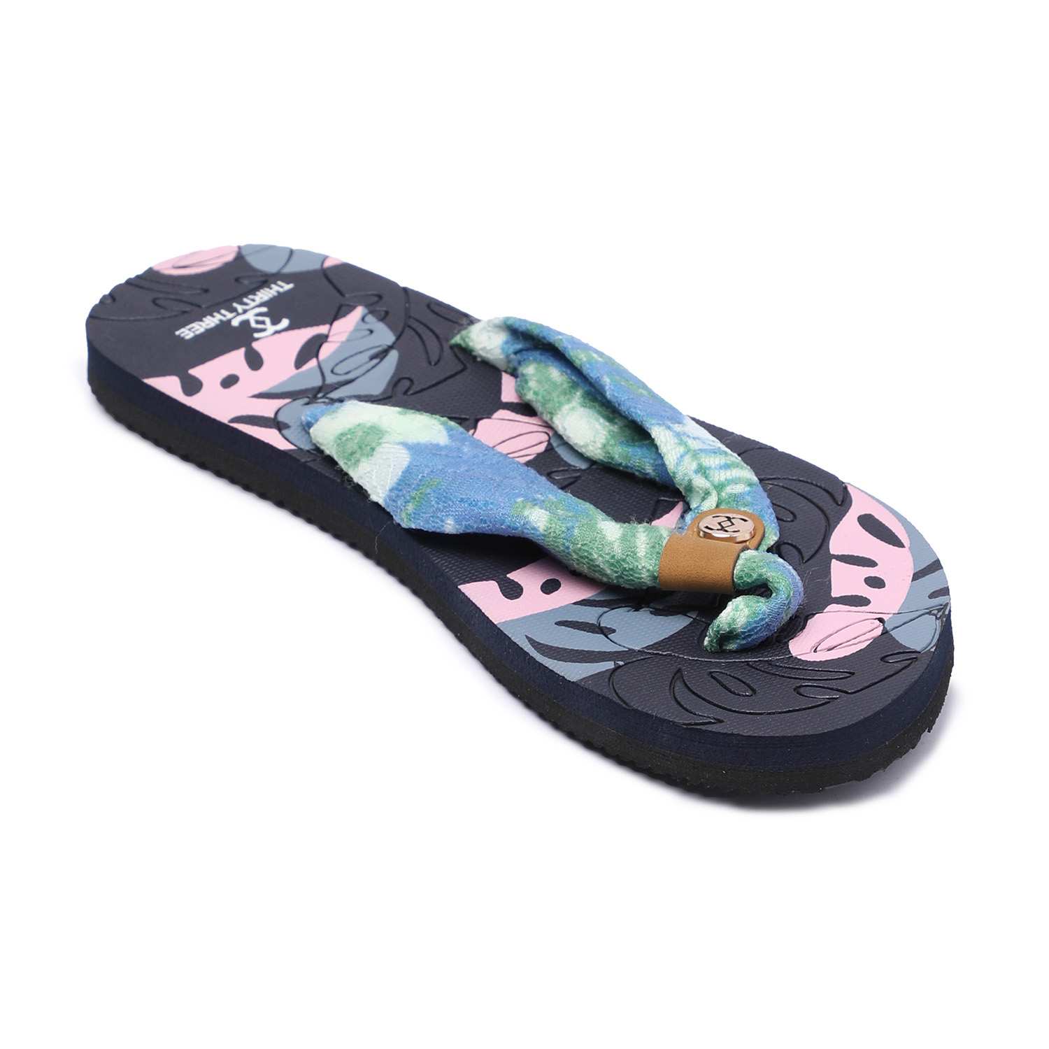 Blue Printed Flipflops for Women