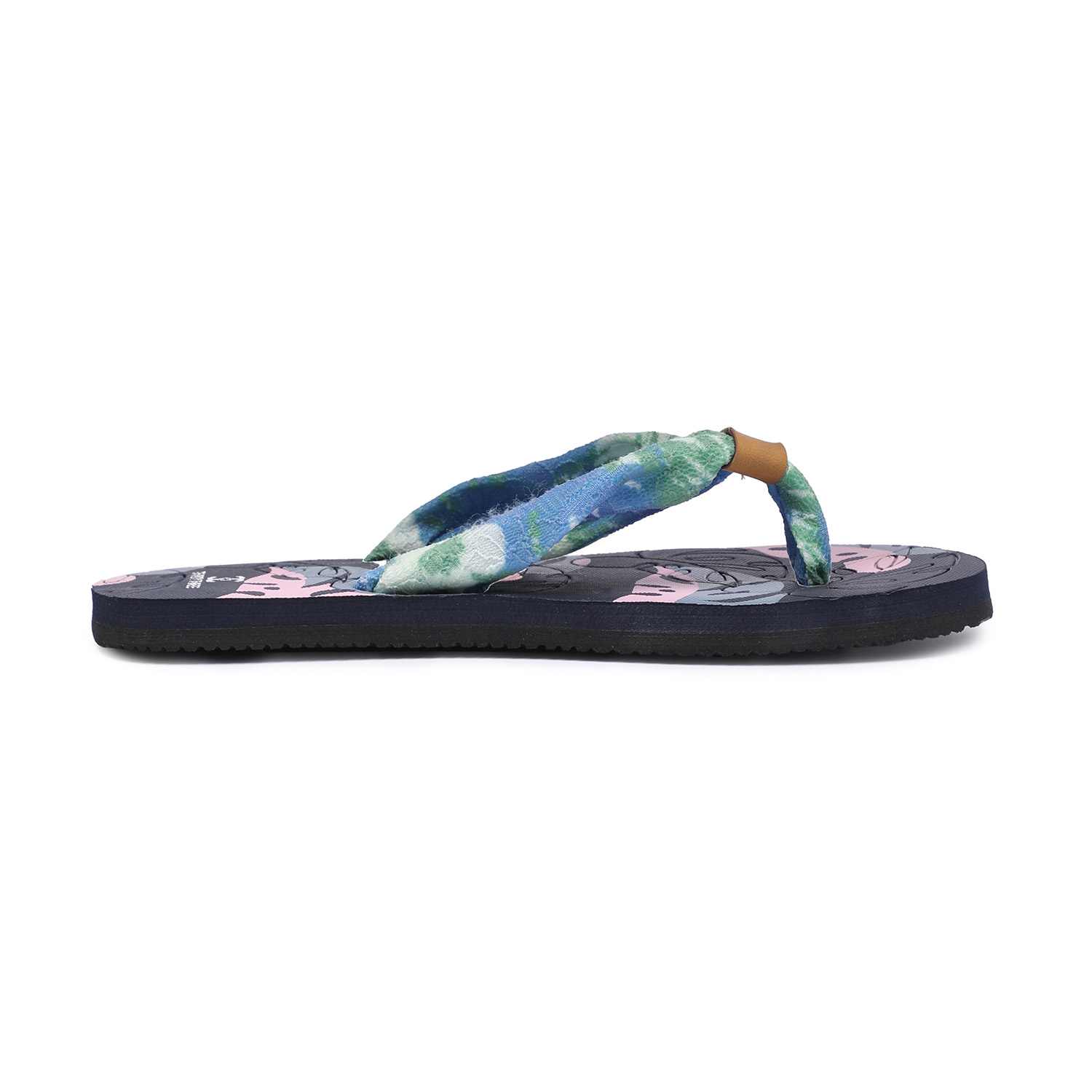 Blue Printed Flipflops for Women
