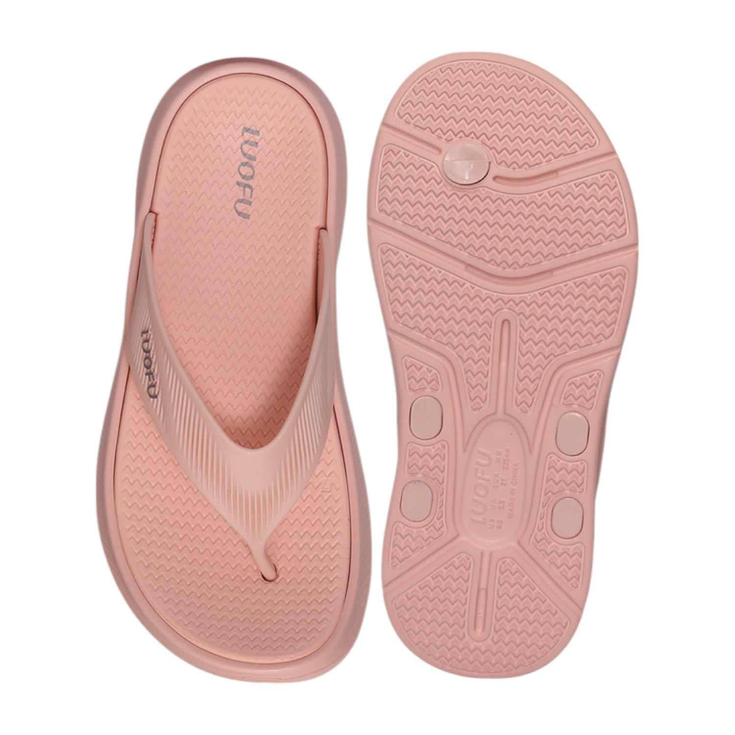 Women Peach Textured Thongs