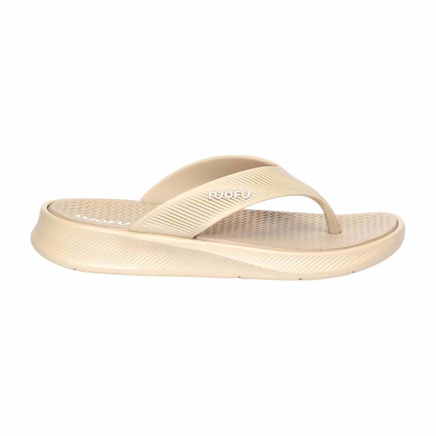 Women Brown Textured EVA Thongs