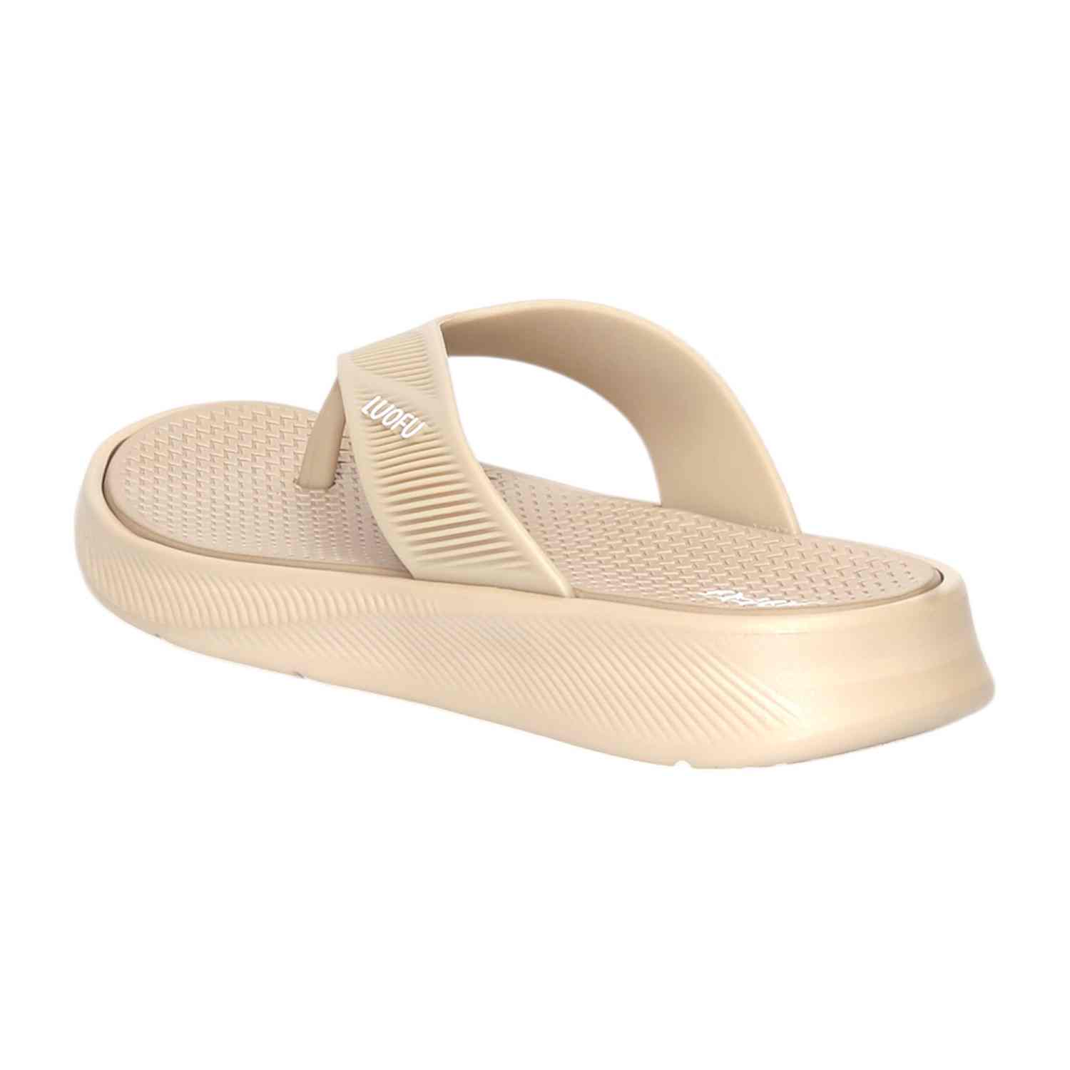 Women Brown Textured EVA Thongs