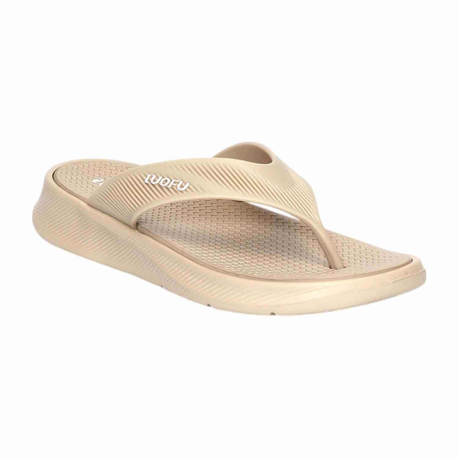 Women Brown Textured EVA Thongs
