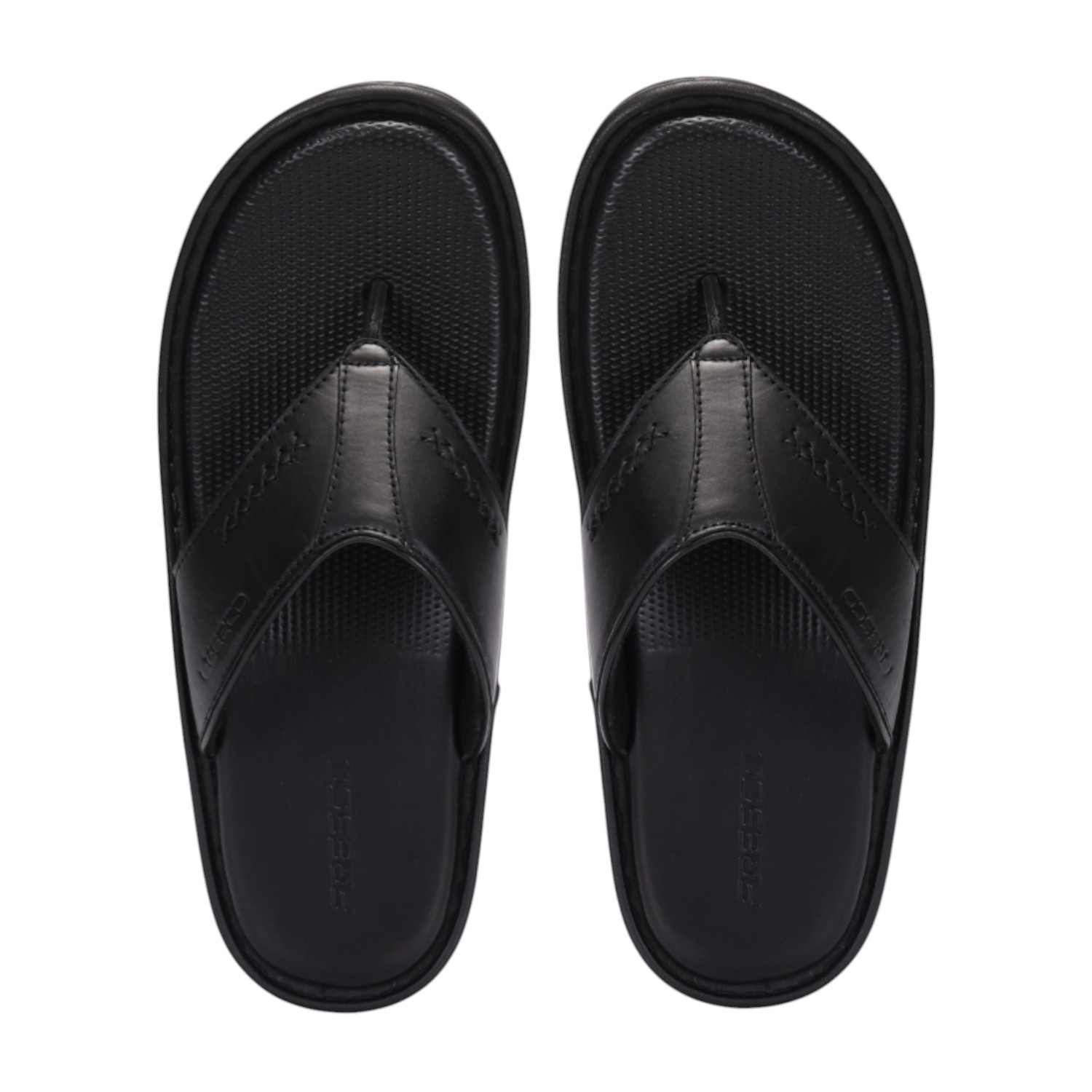 Men Black Comfort Thongs