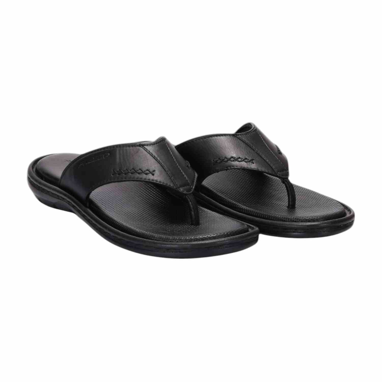 Men Black Comfort Thongs