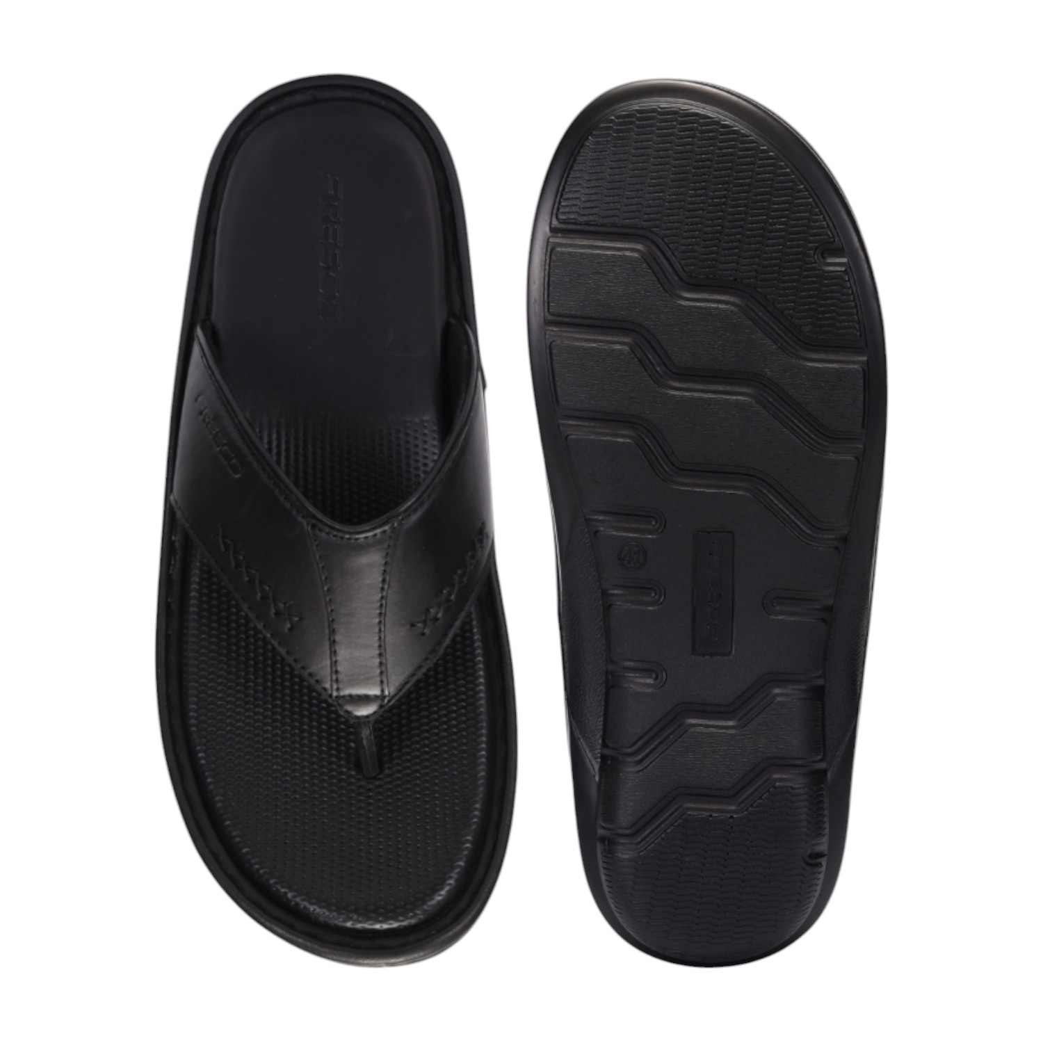 Men Black Comfort Thongs