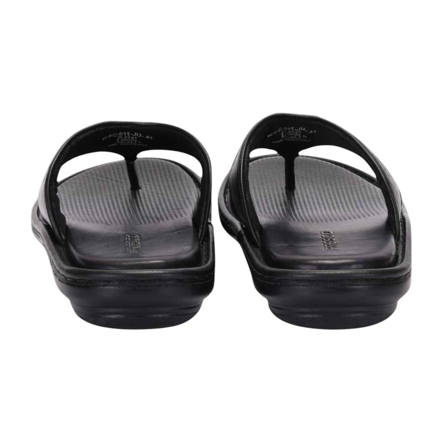 Men Black Comfort Thongs