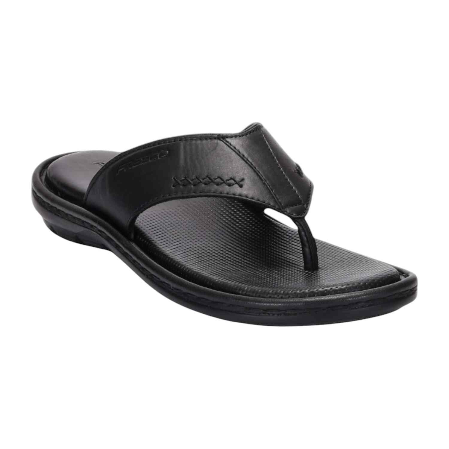 Men Black Comfort Thongs