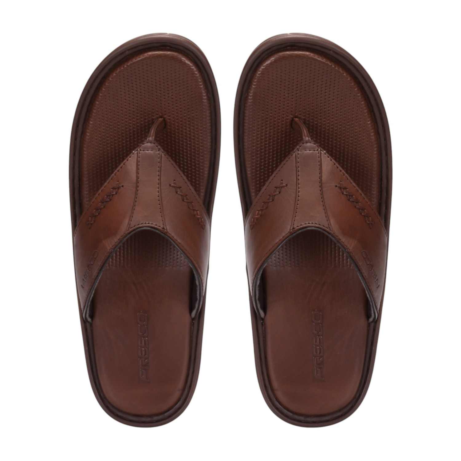 Men Brown Comfort Thongs