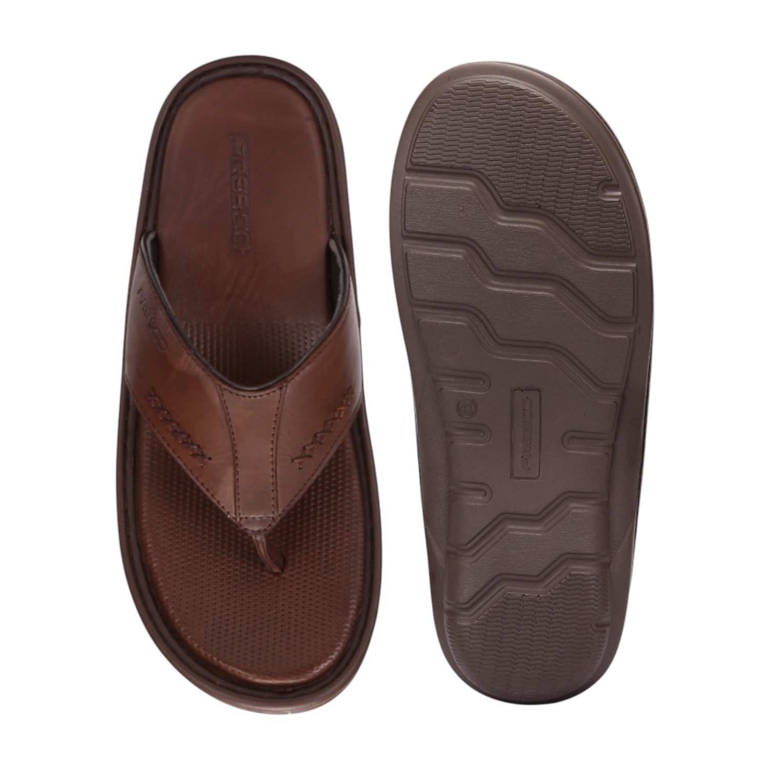 Men Brown Comfort Thongs