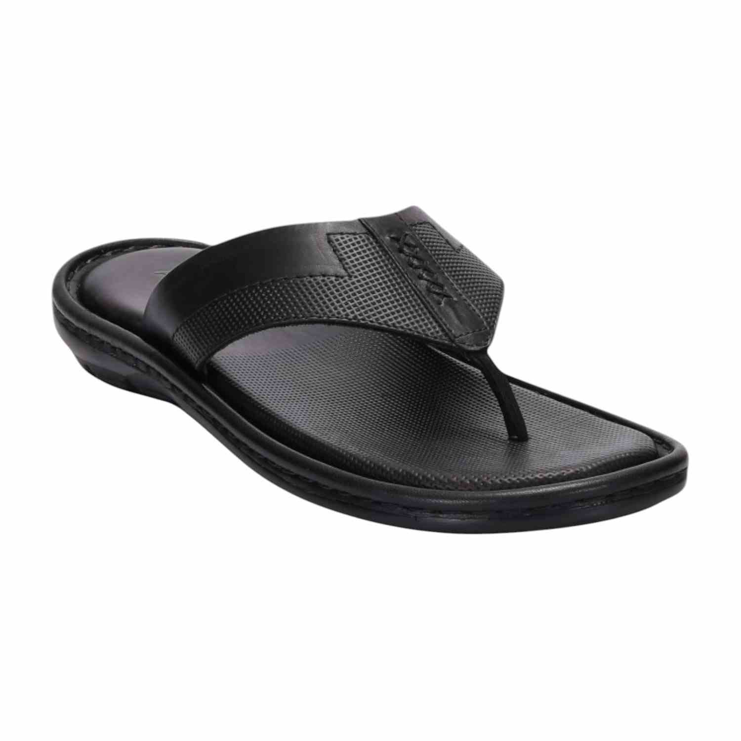 Men Black Comfort Thongs