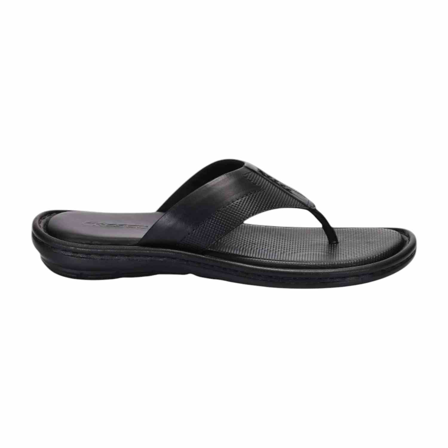 Men Black Comfort Thongs