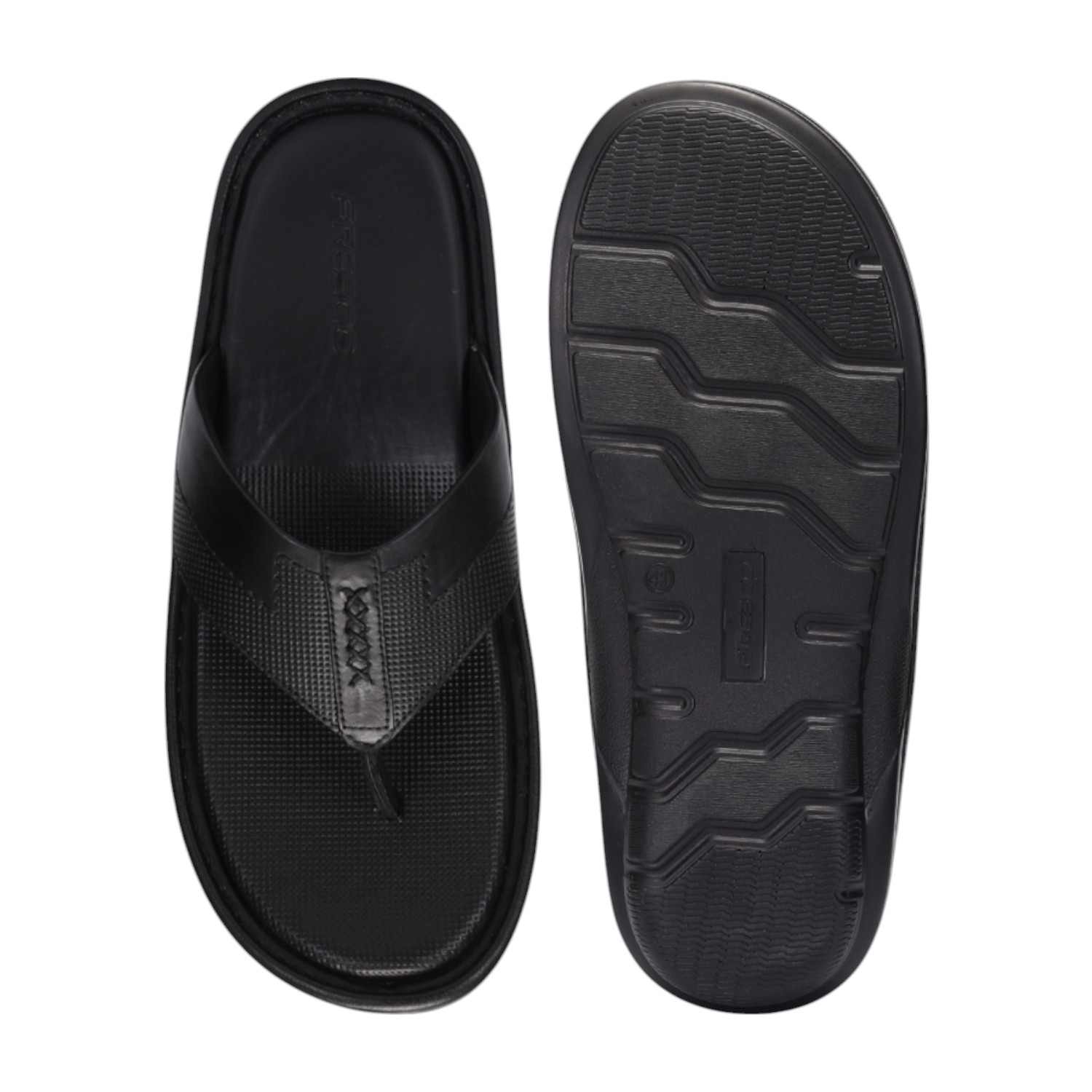 Men Black Comfort Thongs